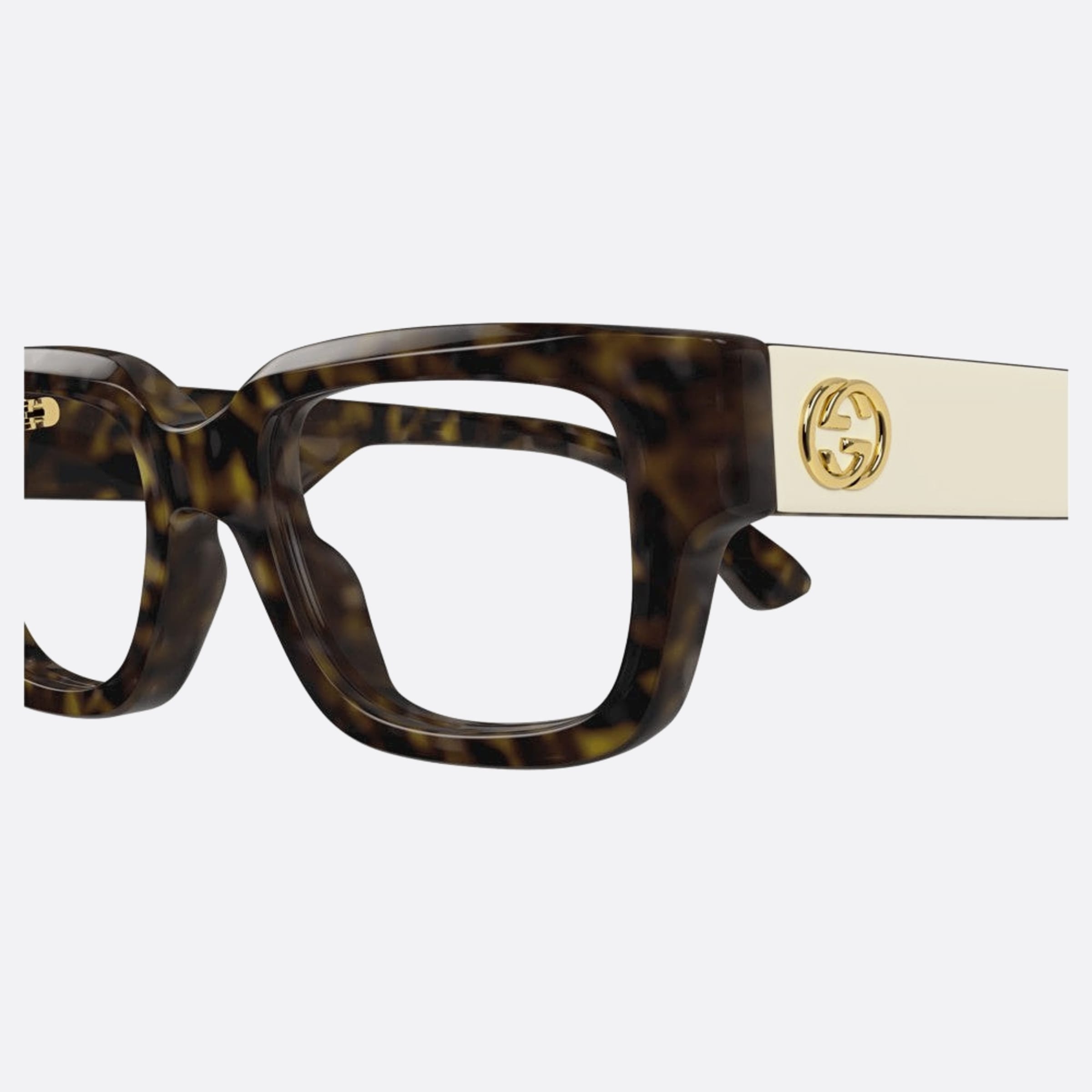 Gucci 53mm Hvwh Havana Squared Woman Eyeglasses - Detail View