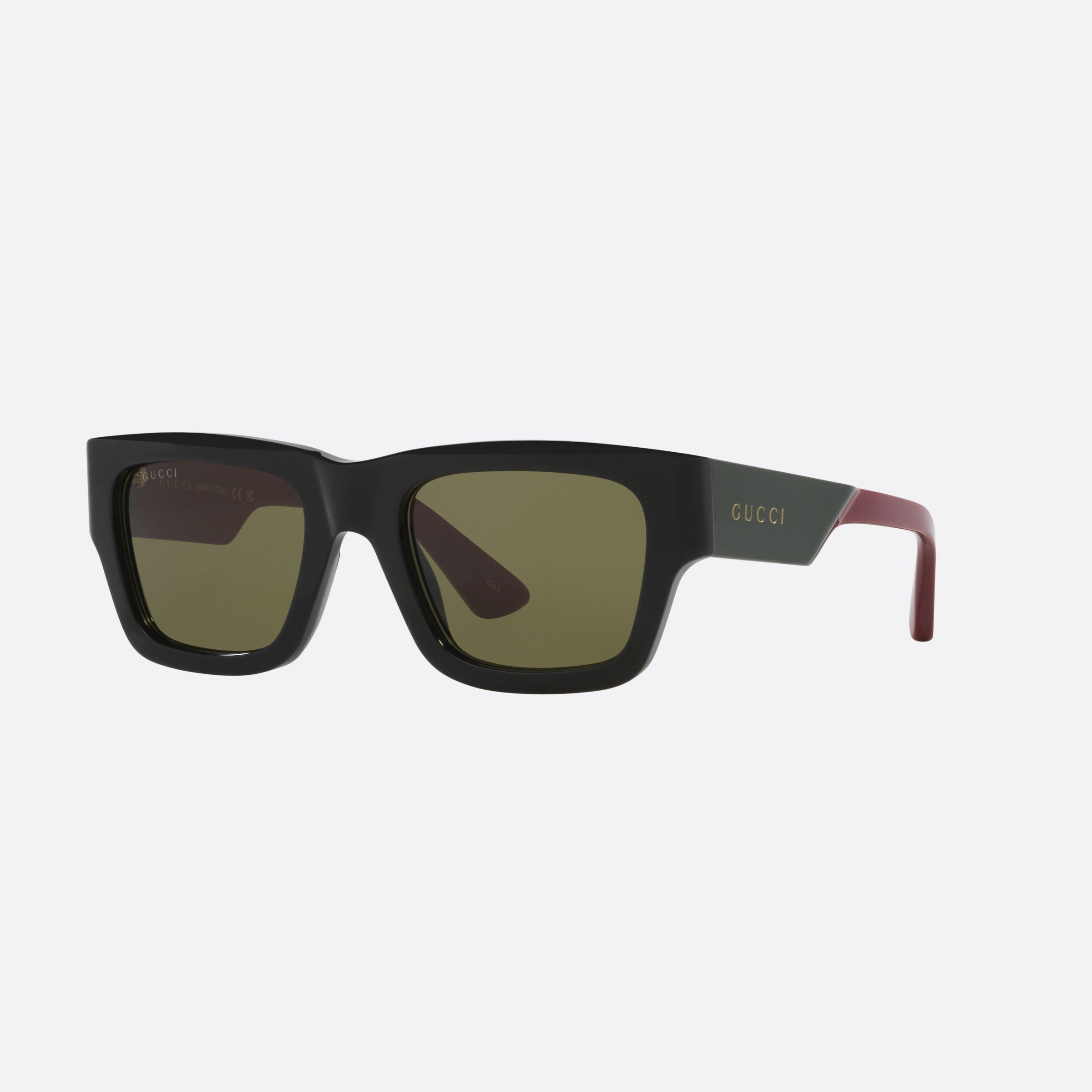 Gucci 52mm Brg Black Rectangle Man Sunglasses - Main View