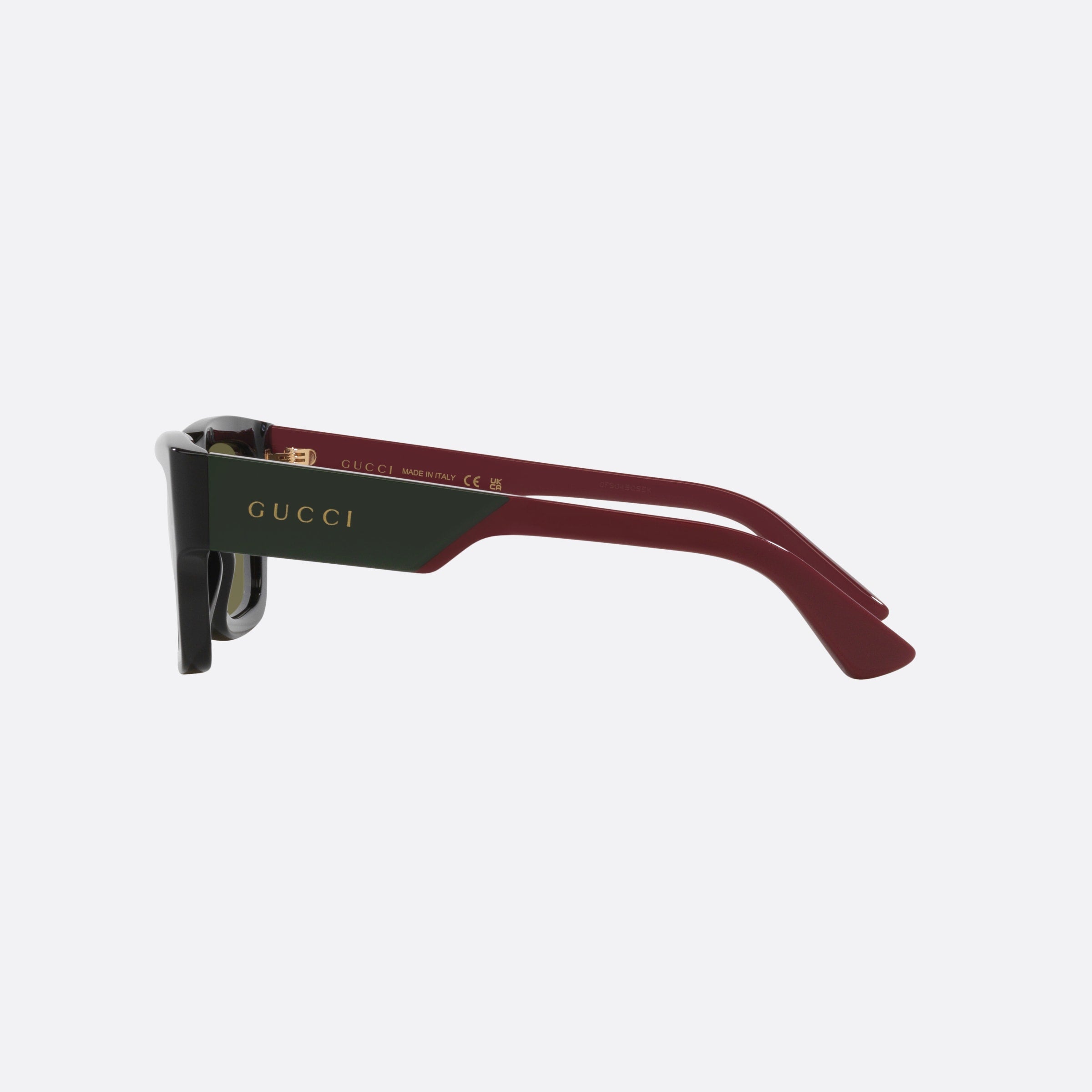 Gucci 52mm Brg Black Rectangle Man Sunglasses - Detail View