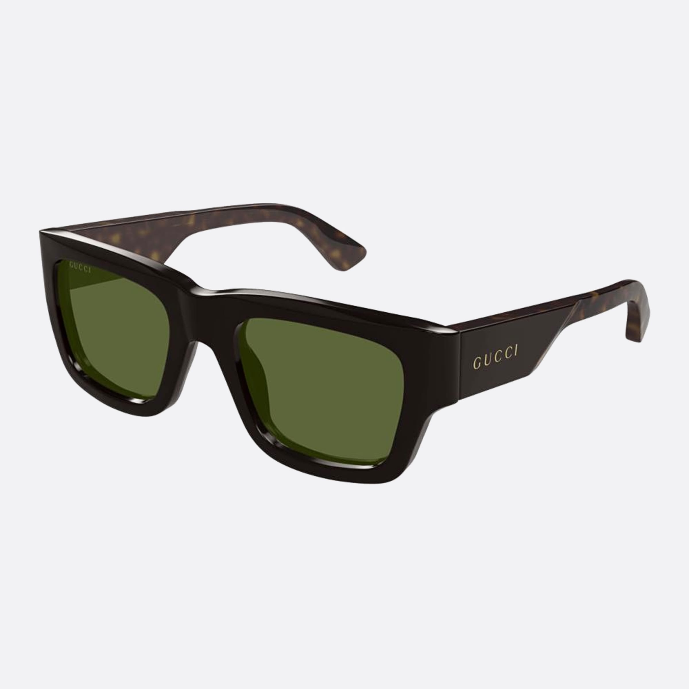 Gucci 52mm Hvg Havana Squared Man Sunglasses - Side View