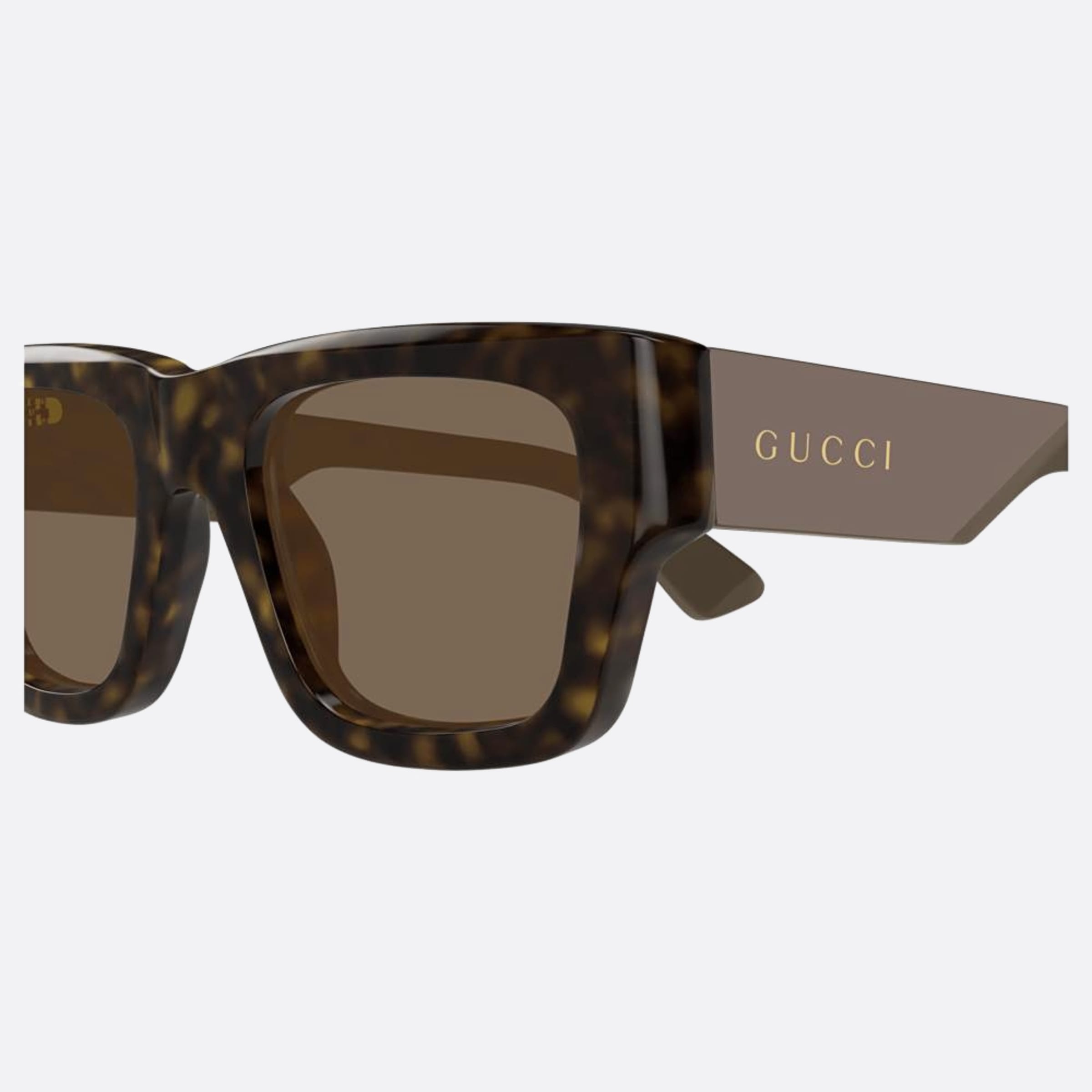 Gucci 52mm Hvb Havana Squared Man Sunglasses - Main View
