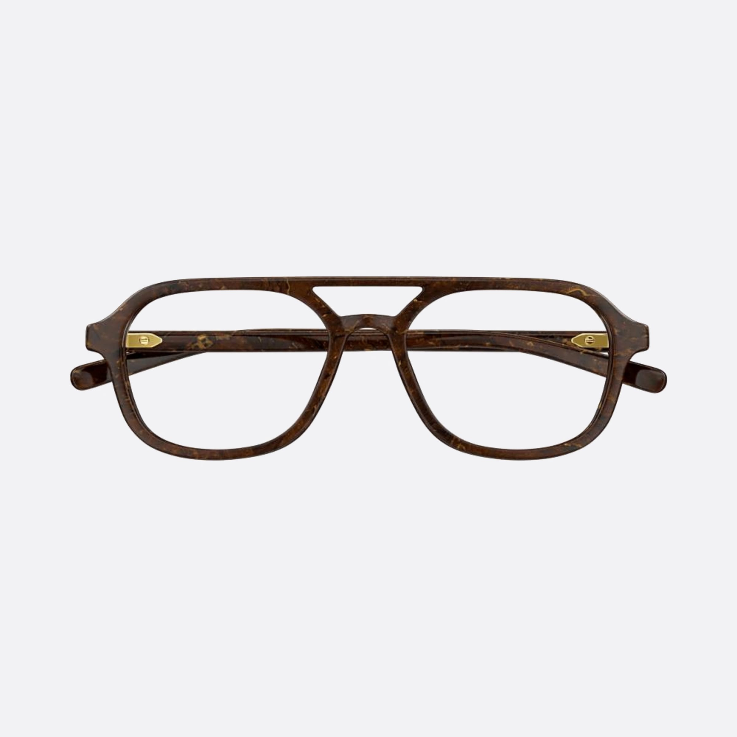 Gucci 53mm Brown Pilot Man Eyeglasses - Main View