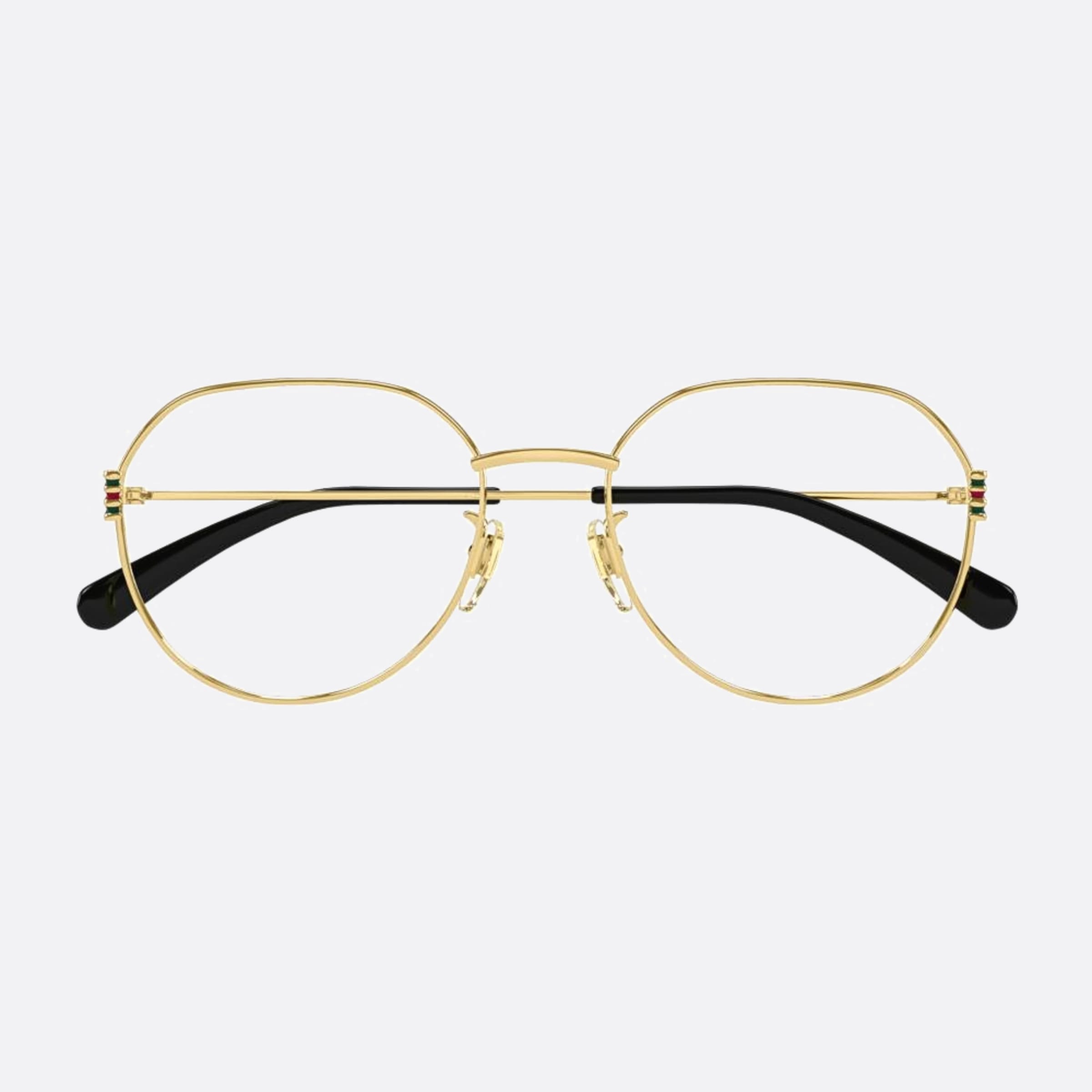 Gucci 55mm Gldblk Gold Round Woman Eyeglasses - Main View