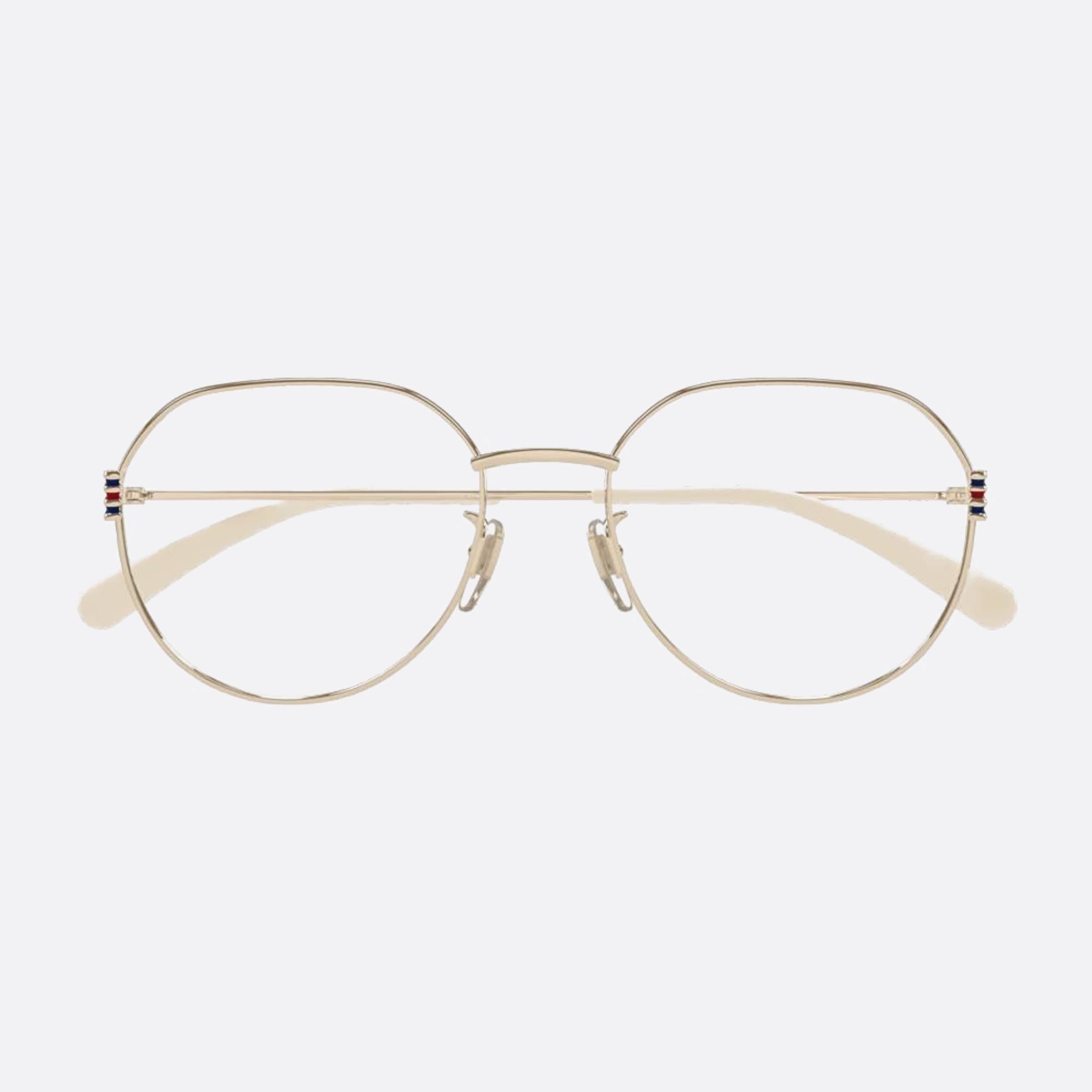 Gucci 55mm Rgwh Rose Gold Round Woman Eyeglasses - Main View