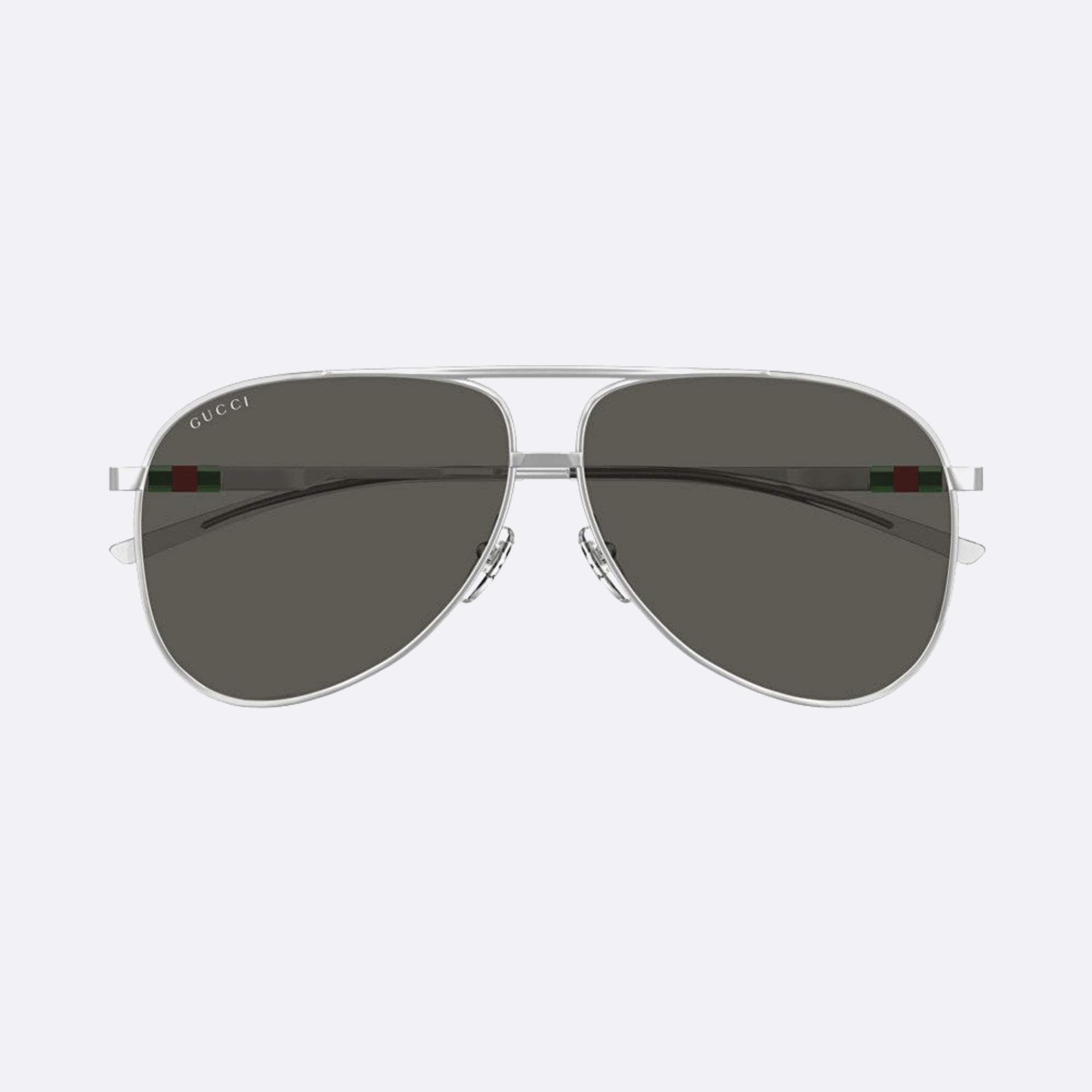 Gucci 62mm Sig Silver Pilot Man Sunglasses - Detail View