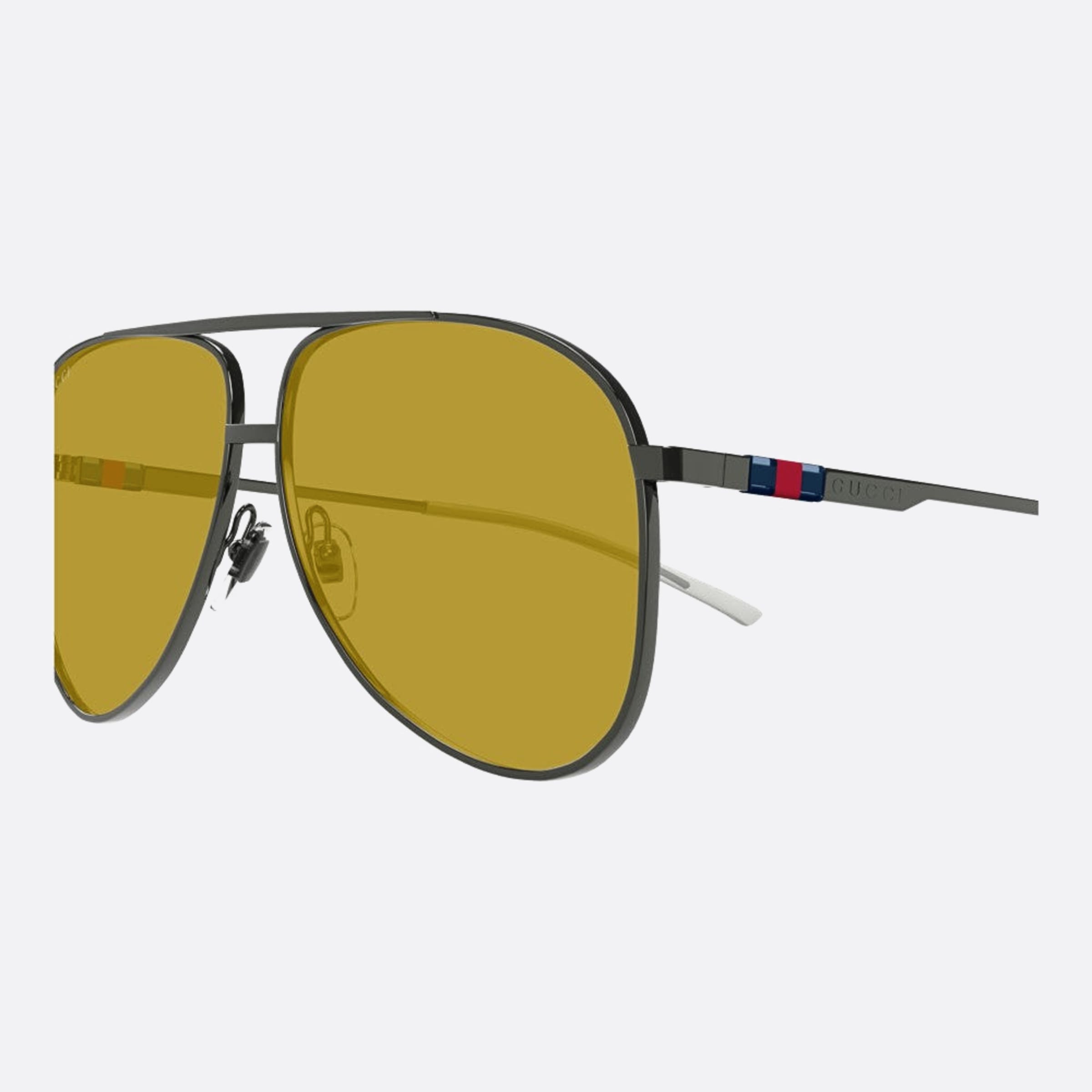 Gucci 62mm Rty Ruthenium Pilot Man Sunglasses - Detail View