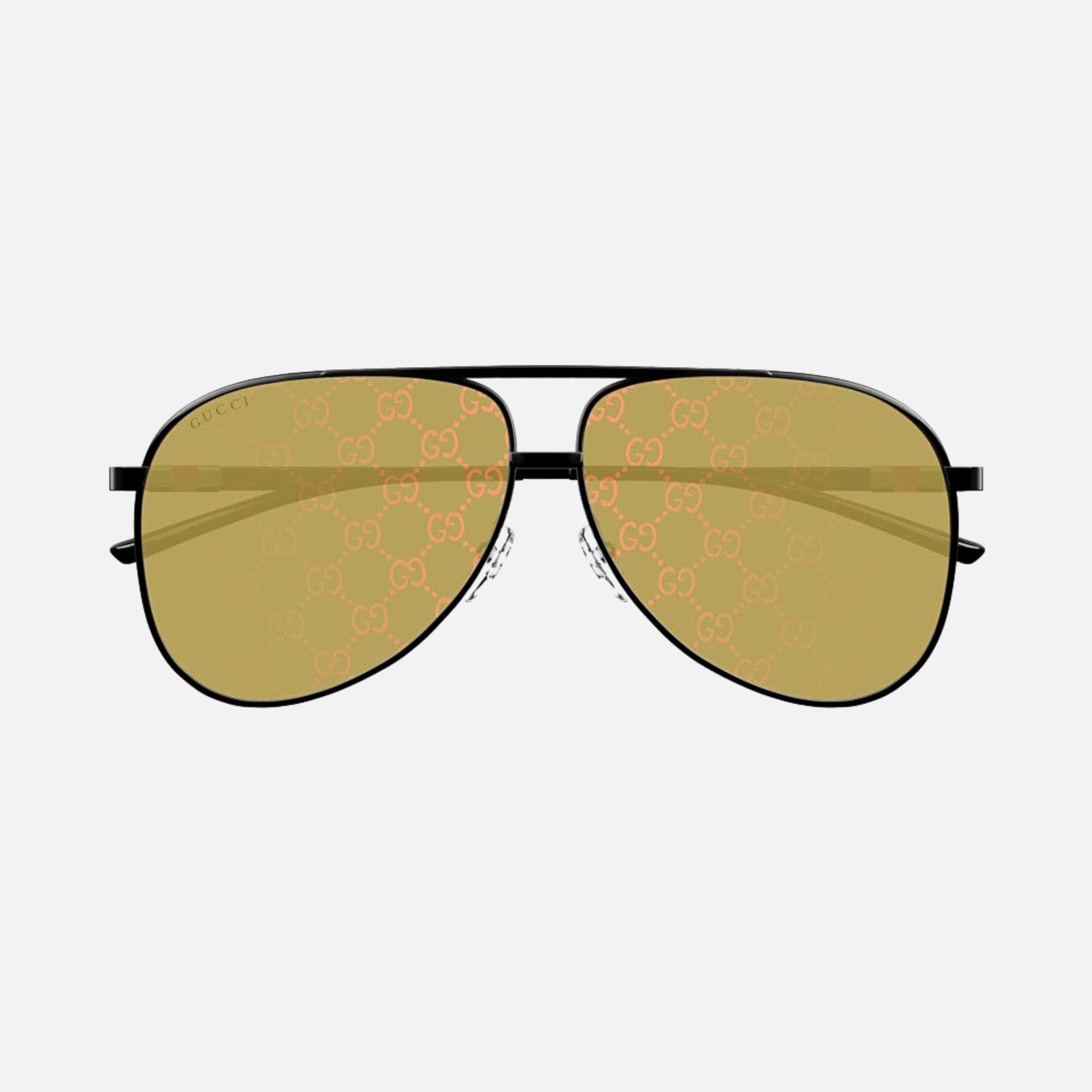 Gucci 62mm Bky Black Pilot Man Sunglasses - Detail View