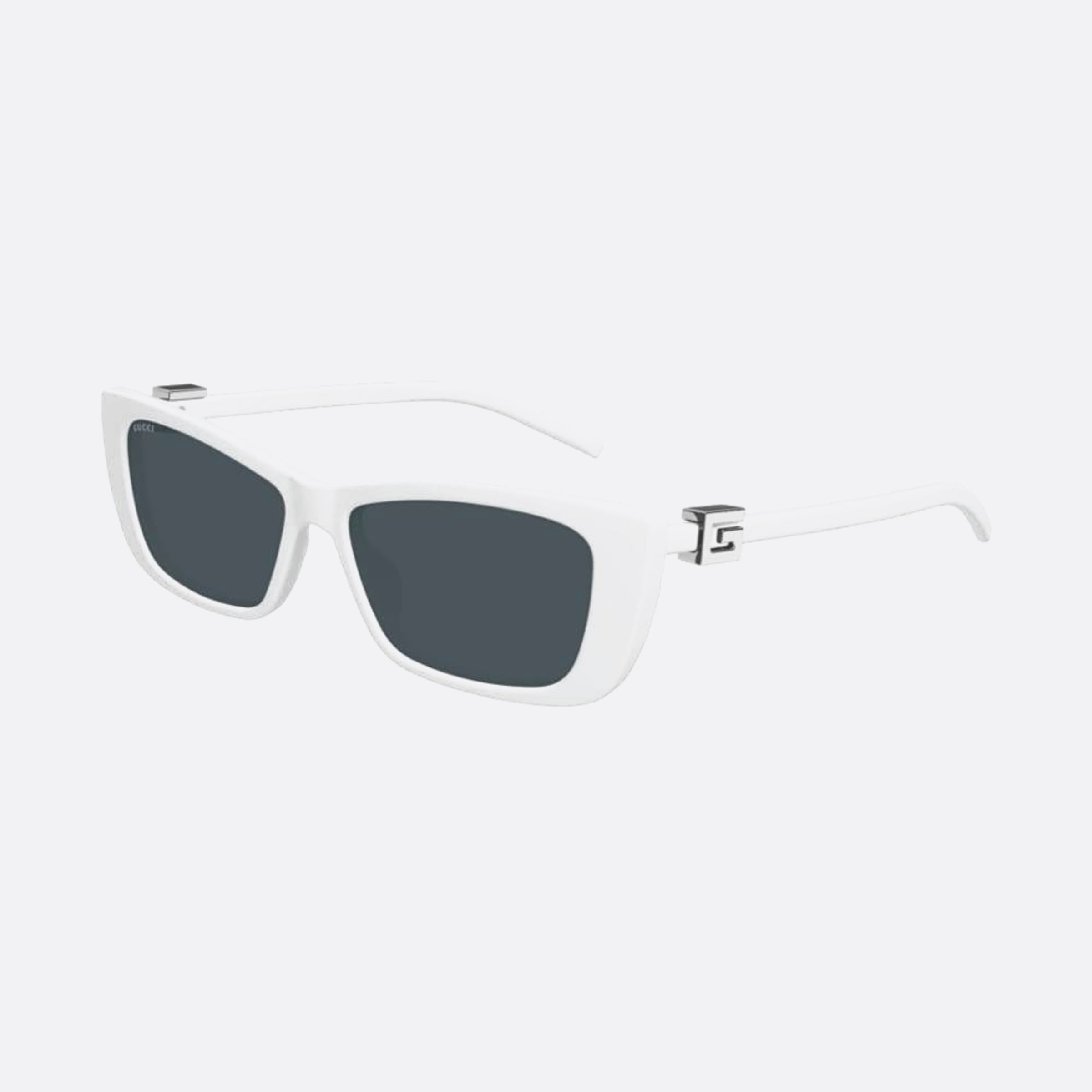 Gucci 53mm Whg White Cat Eye Woman Sunglasses - Side View