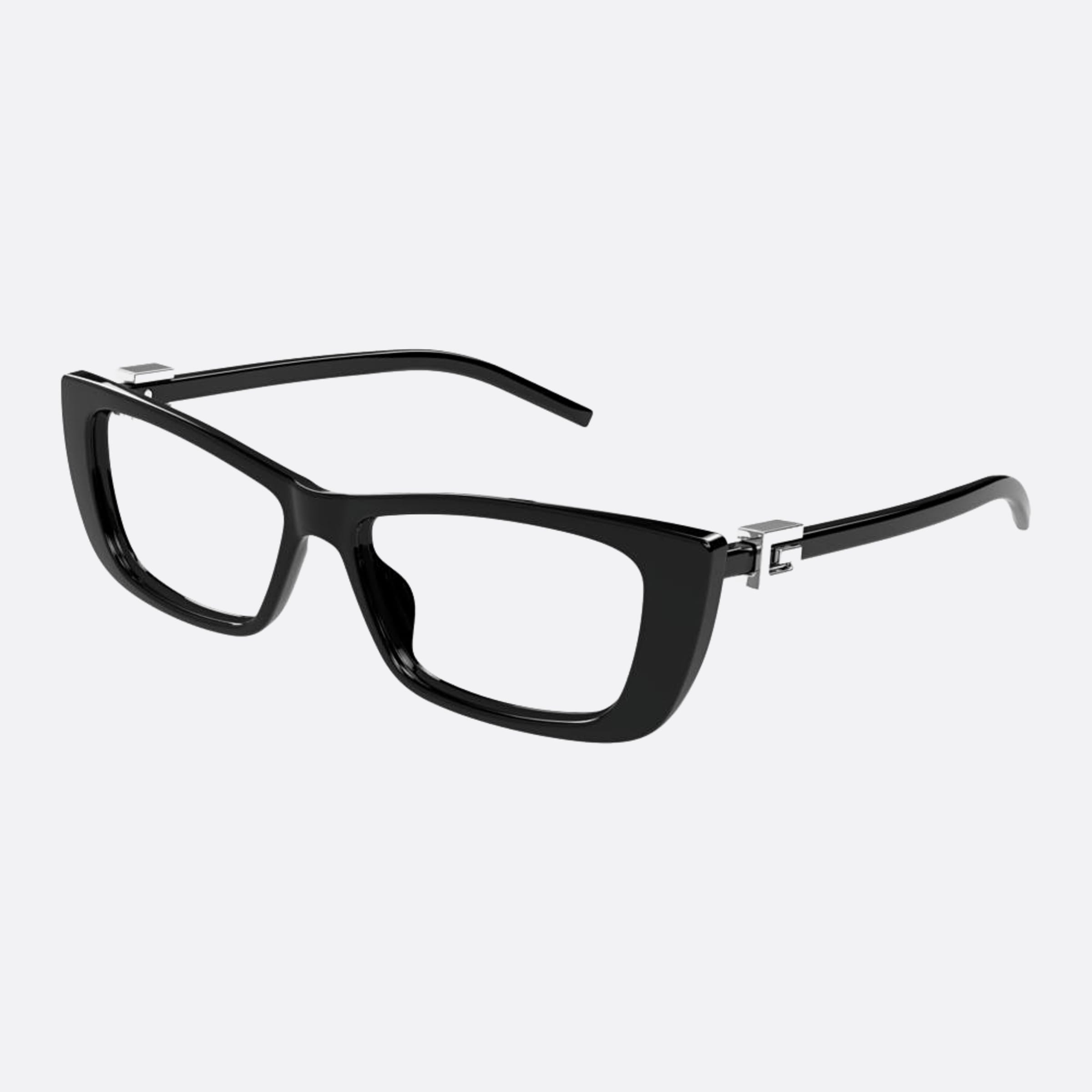 Gucci 53mm Black Cat Eye Woman Eyeglasses - Side View