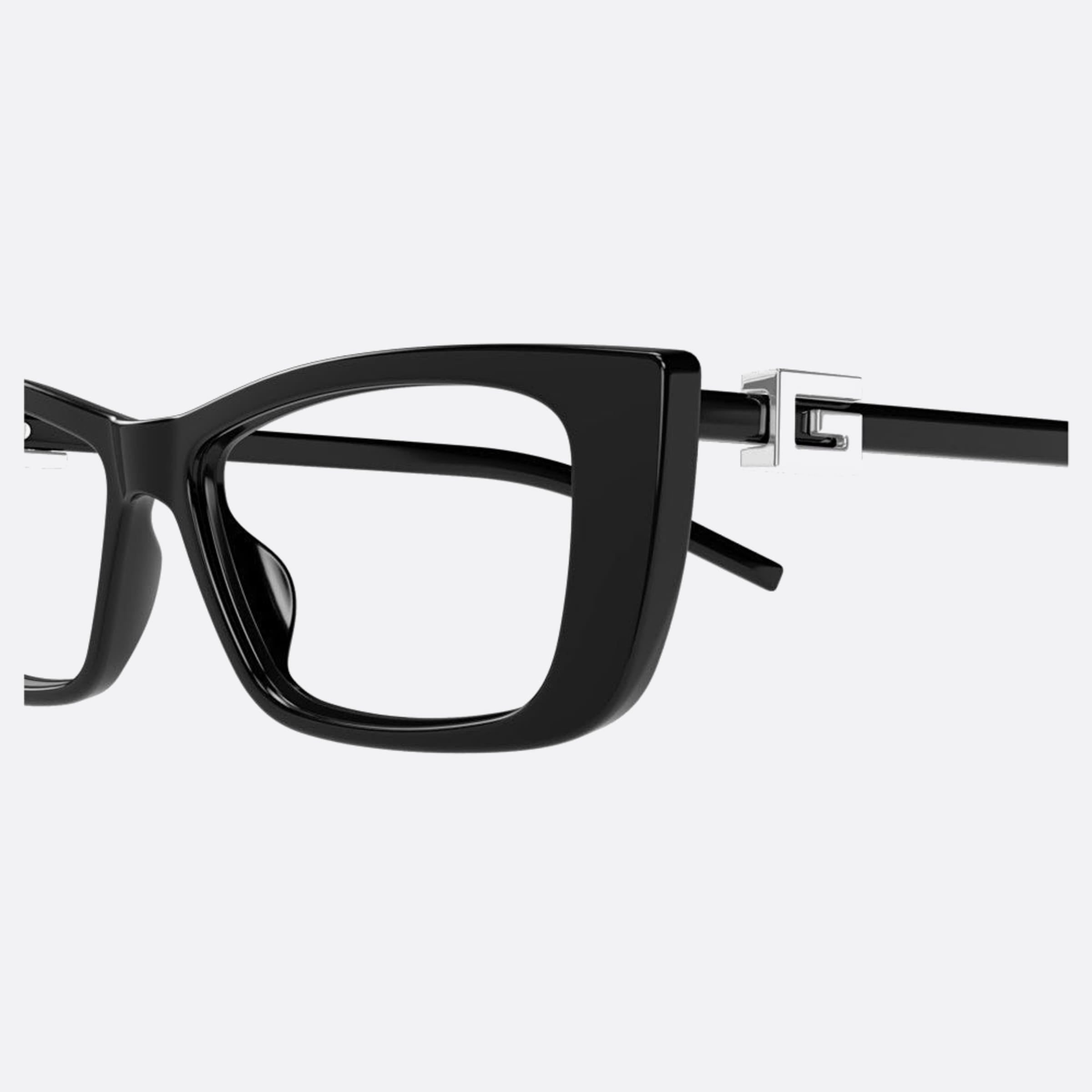 Gucci 53mm Black Cat Eye Woman Eyeglasses - Detail View