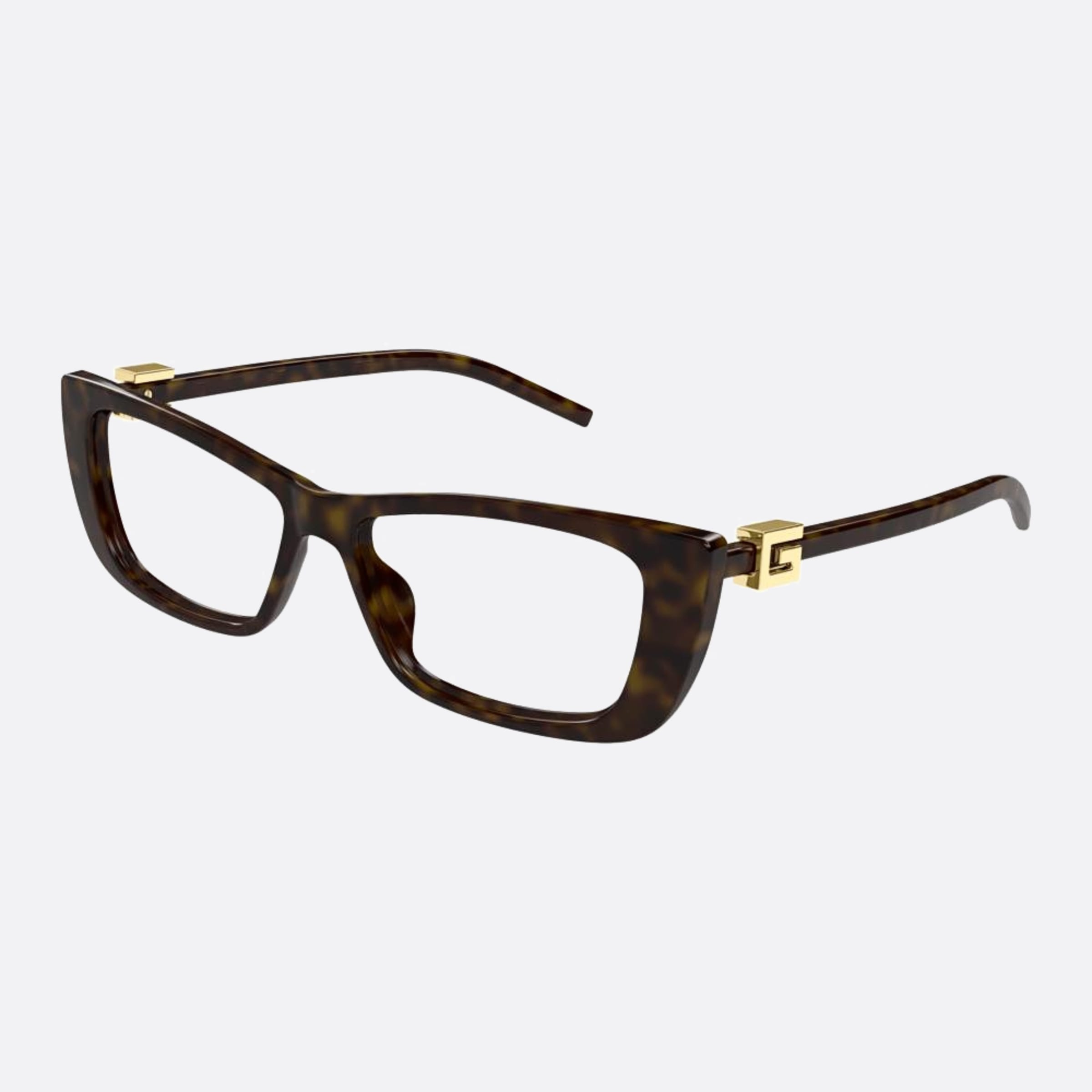 Gucci 53mm Havana Cat Eye Woman Eyeglasses - Side View