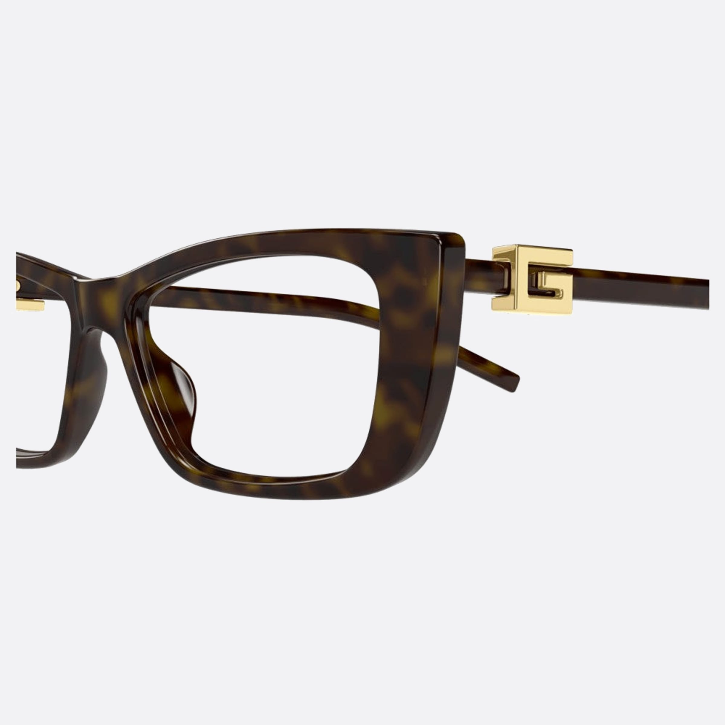 Gucci 53mm Havana Cat Eye Woman Eyeglasses - Detail View