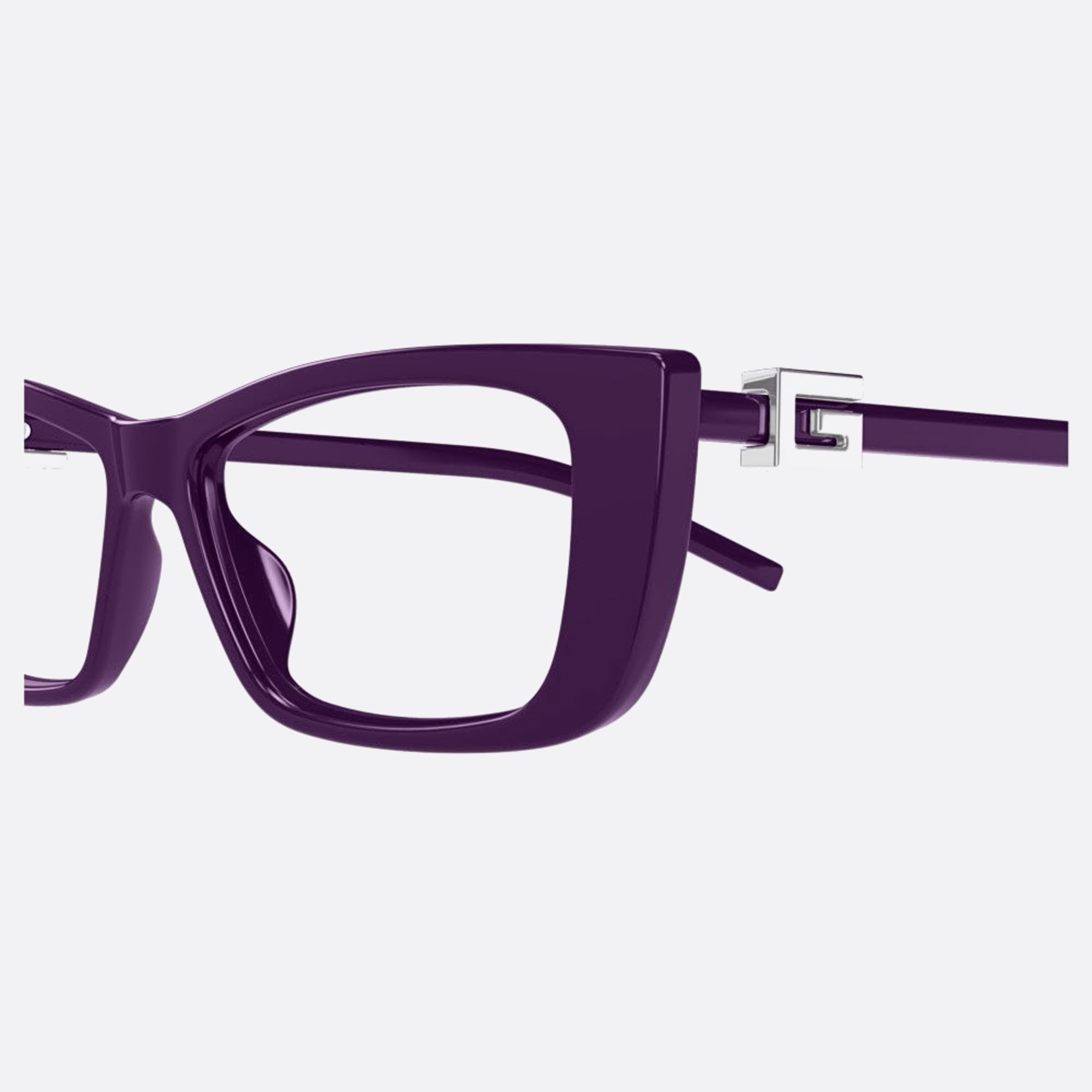 Gucci 53mm Violet Cat Eye Woman Eyeglasses - Detail View