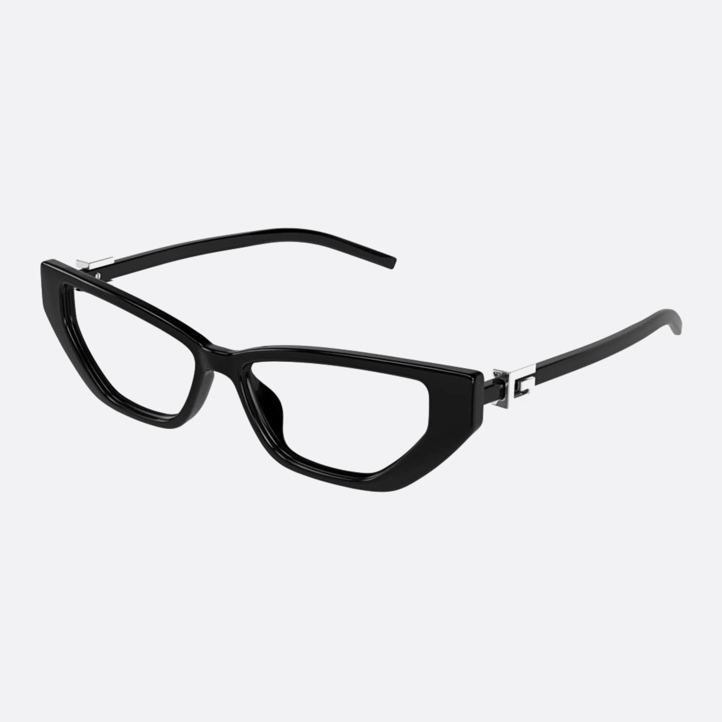 Gucci 53mm Bkslv Black Cat Eye Woman Eyeglasses - Side View