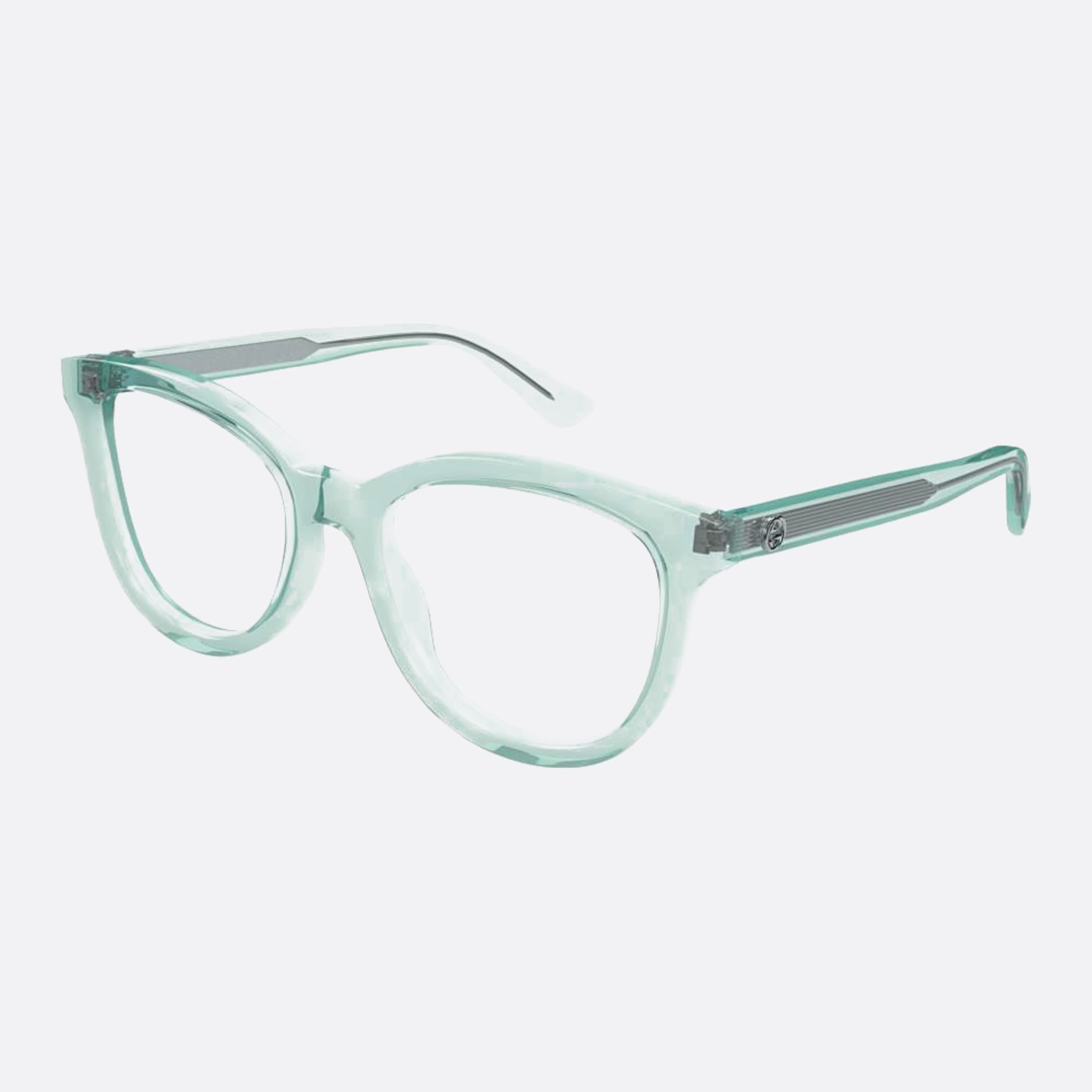 Gucci 52mm Green Cat Eye Woman Eyeglasses - Side View