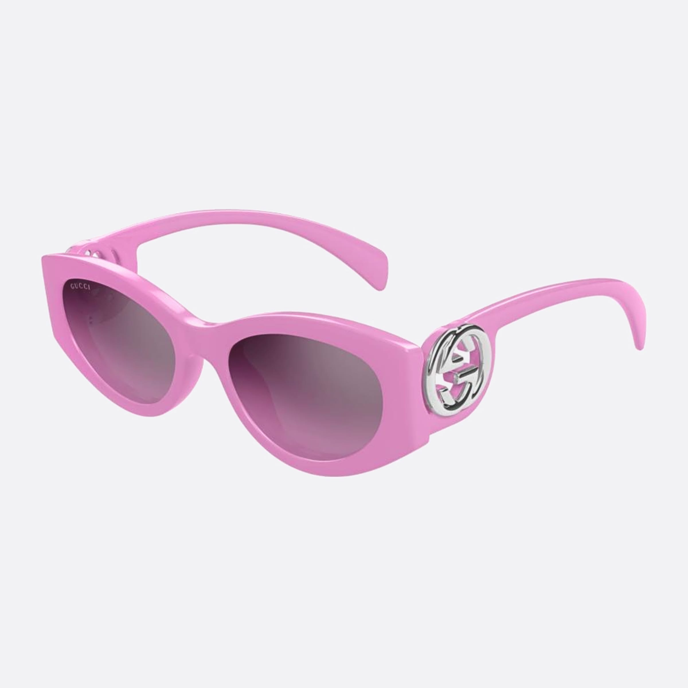 Gucci 54mm Pkpk Pink Oval Woman Sunglasses - Side View