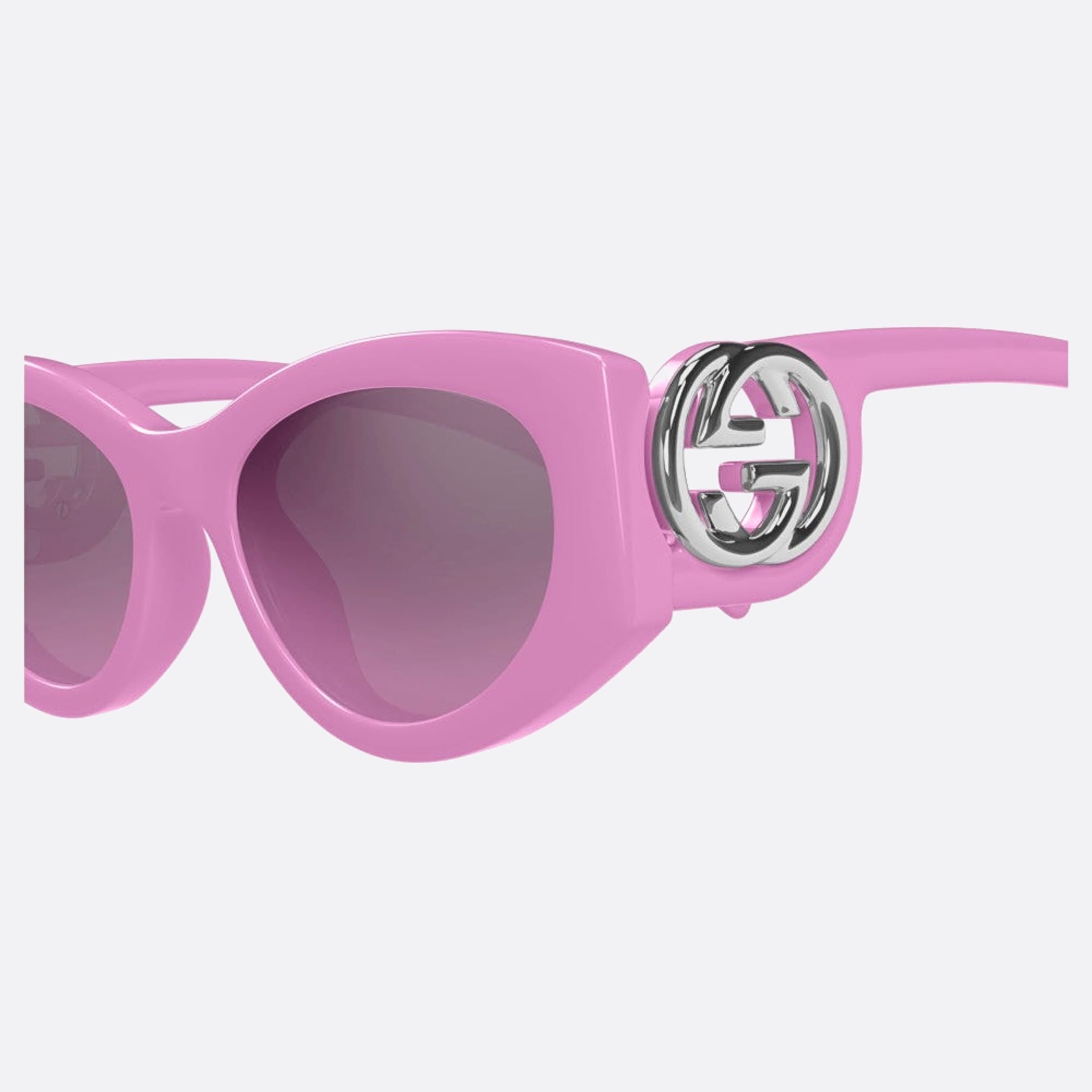 Gucci 54mm Pkpk Pink Oval Woman Sunglasses - Detail View