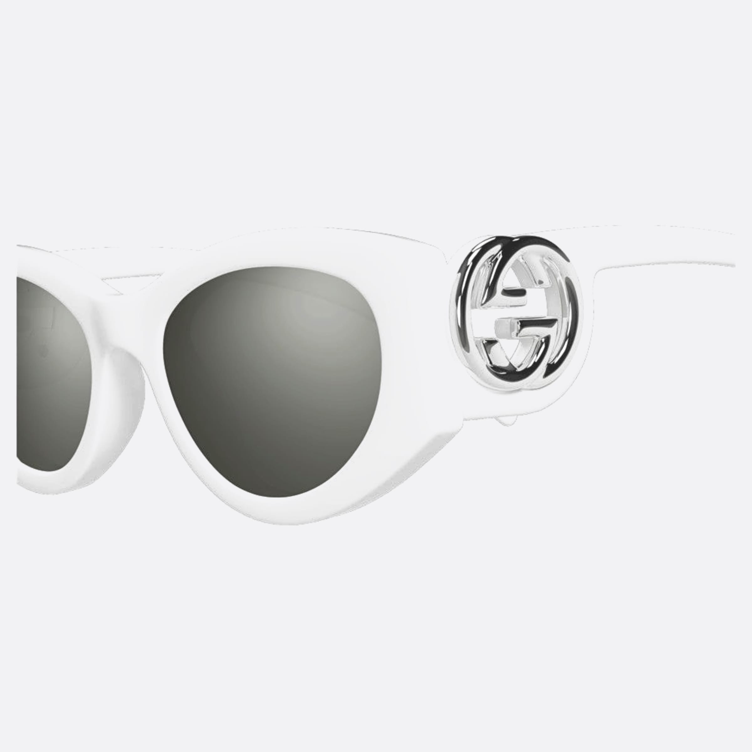Gucci 54mm Whs White Oval Woman Sunglasses - Detail View