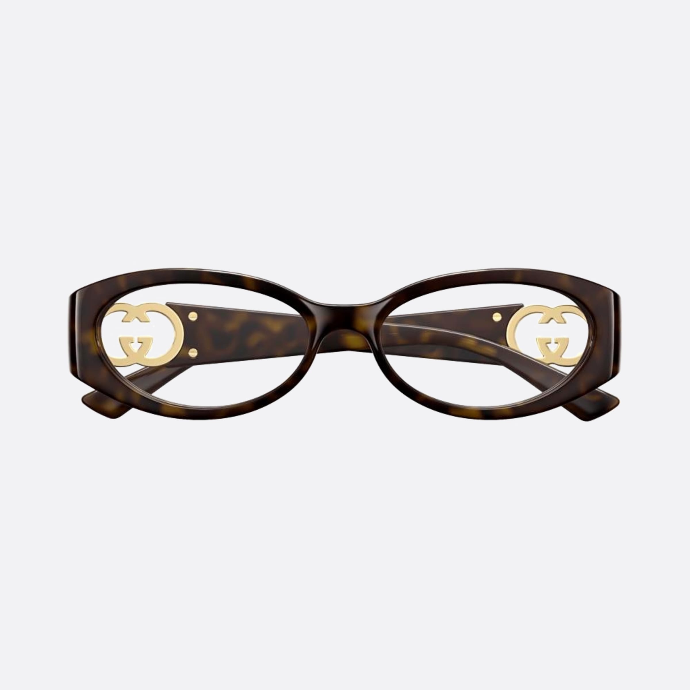 Gucci 52mm Havana Oval Woman Eyeglasses - Main View