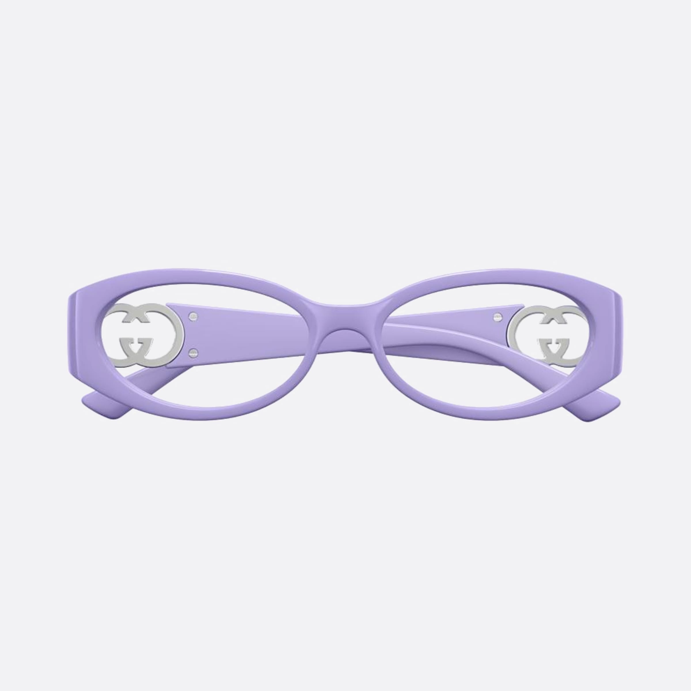 Gucci 52mm Violet Oval Woman Eyeglasses - Main View