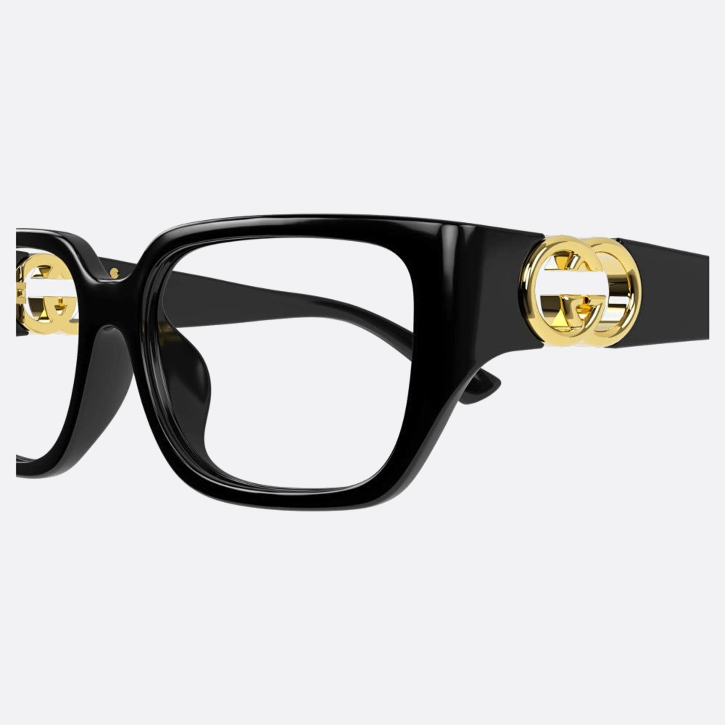 Gucci 55mm Black Squared Woman Eyeglasses - Lifestyle Shot