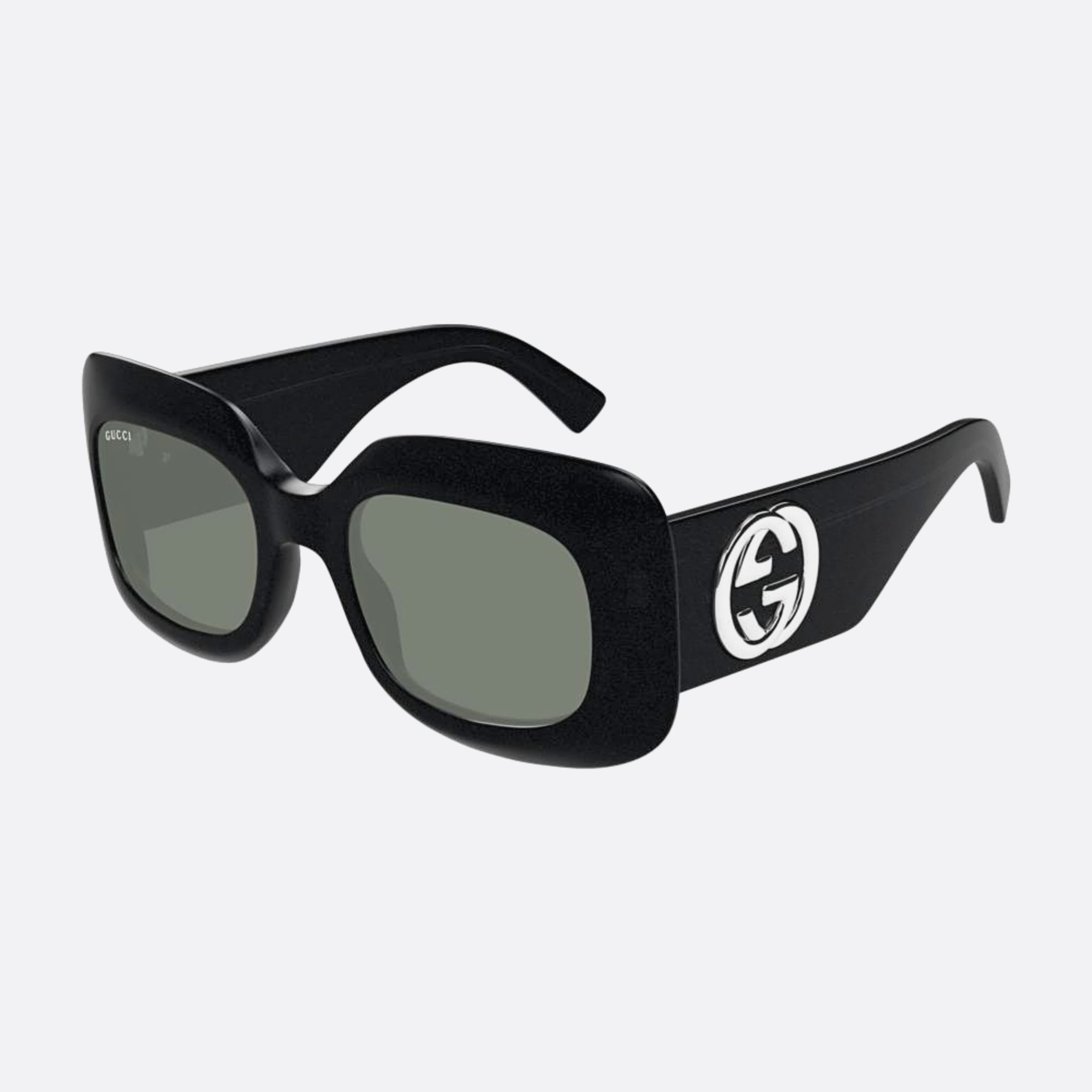 Gucci 51mm Bkgr Black Oversize Woman Sunglasses - Side View