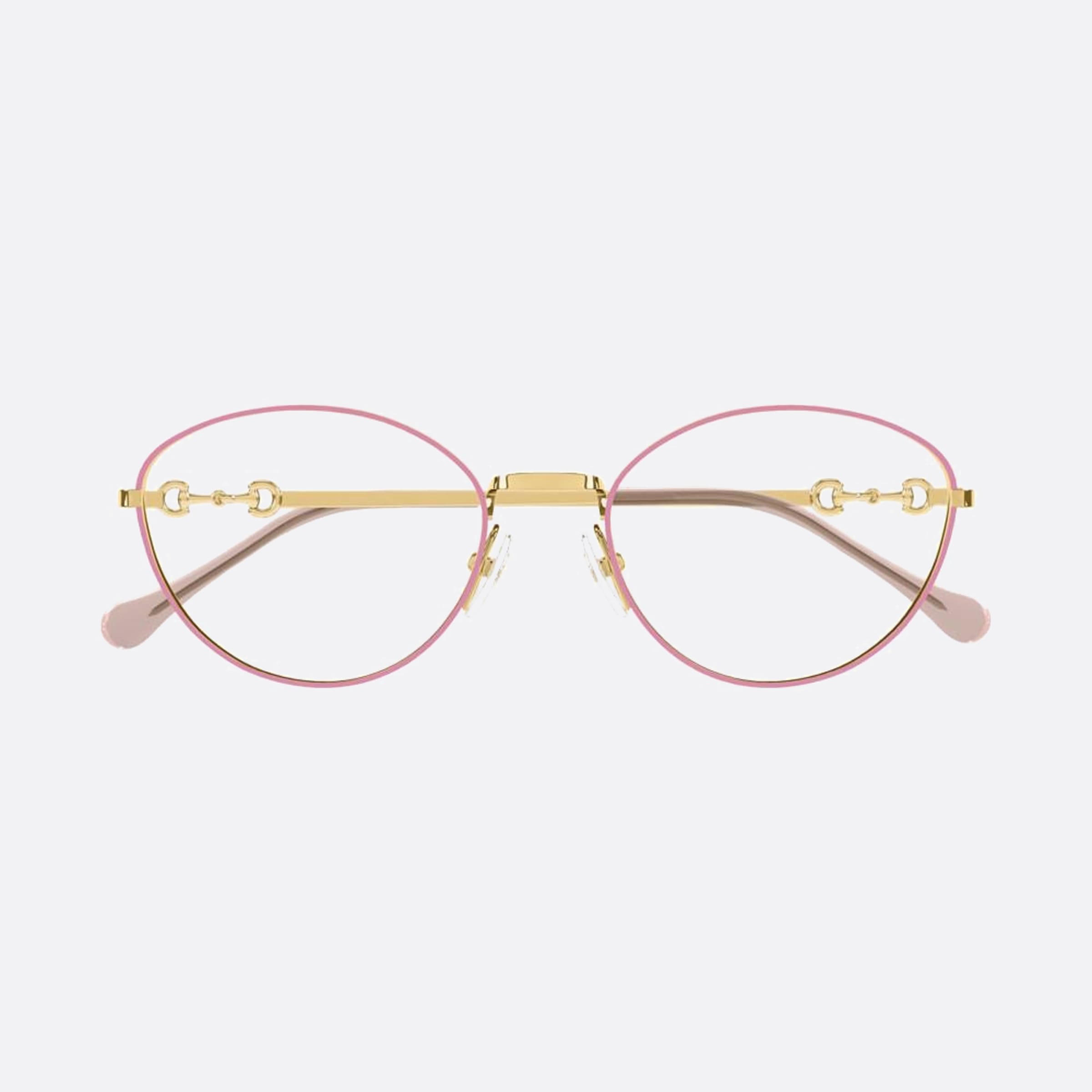 Gucci 54mm Gldpk Gold Cat Eye Woman Eyeglasses - Main View