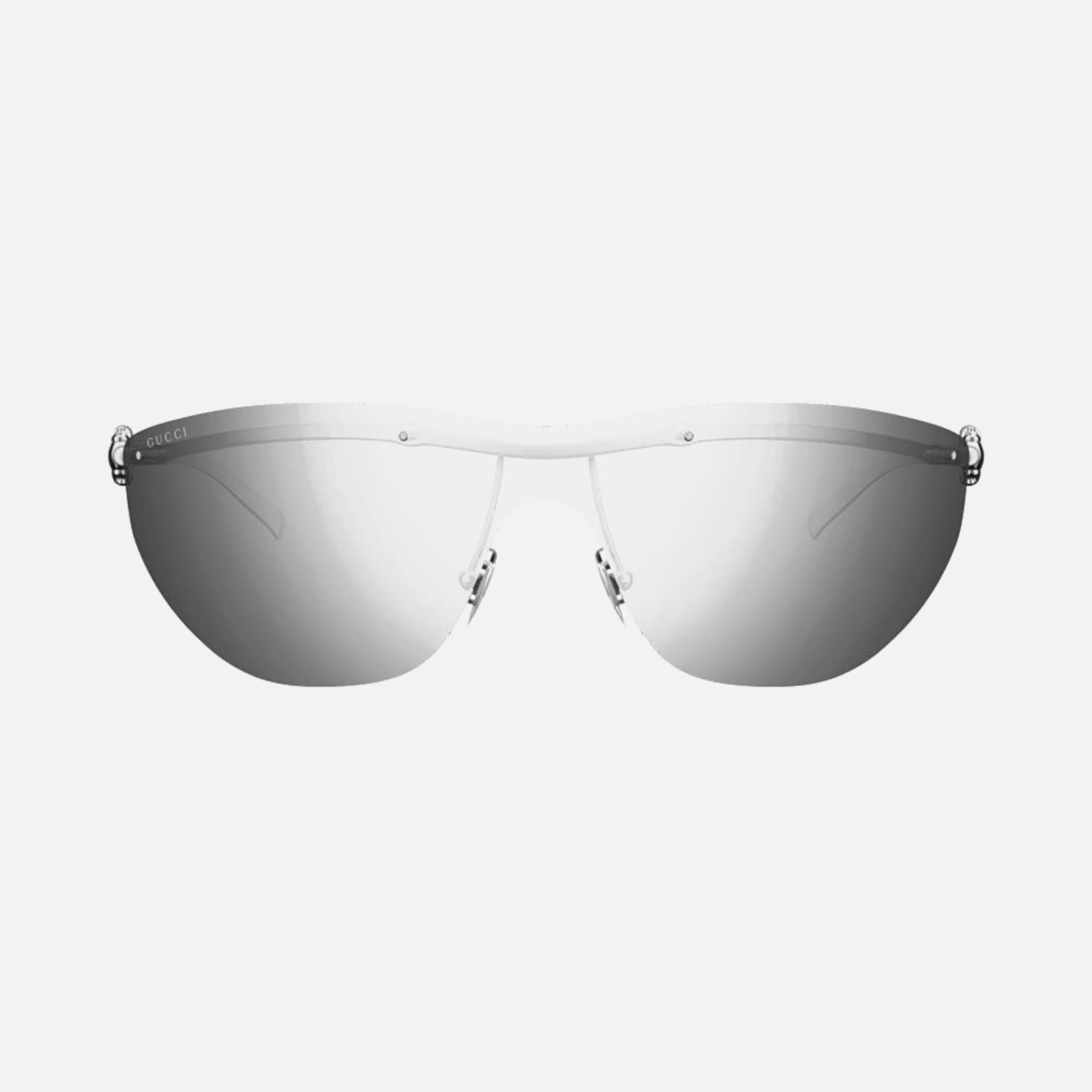 Gucci 99mm Sisi Silver Shield Woman Sunglasses - Main View
