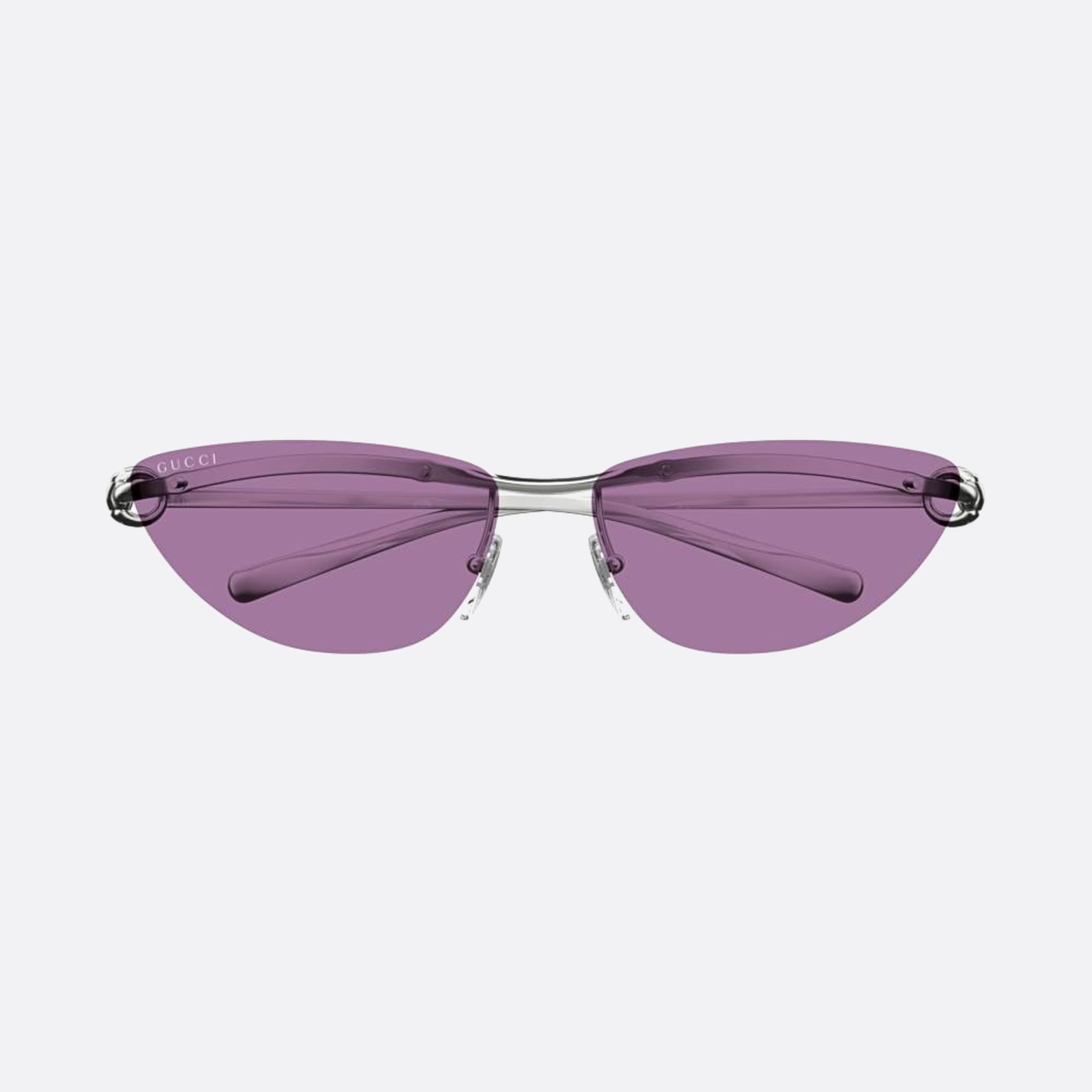 Gucci 61mm Sivi Silver Cat Eye Woman Sunglasses - Main View