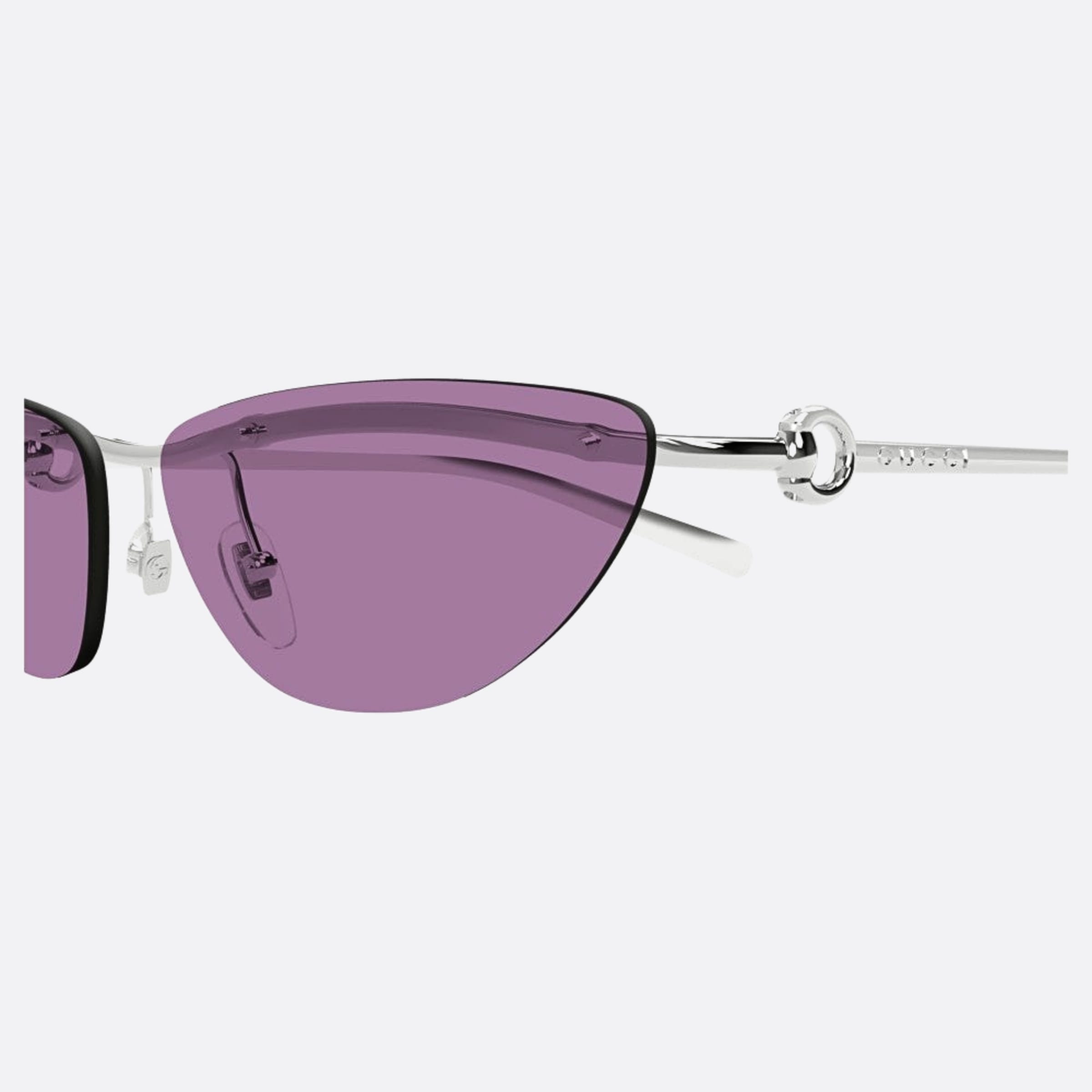 Gucci 61mm Sivi Silver Cat Eye Woman Sunglasses - Detail View