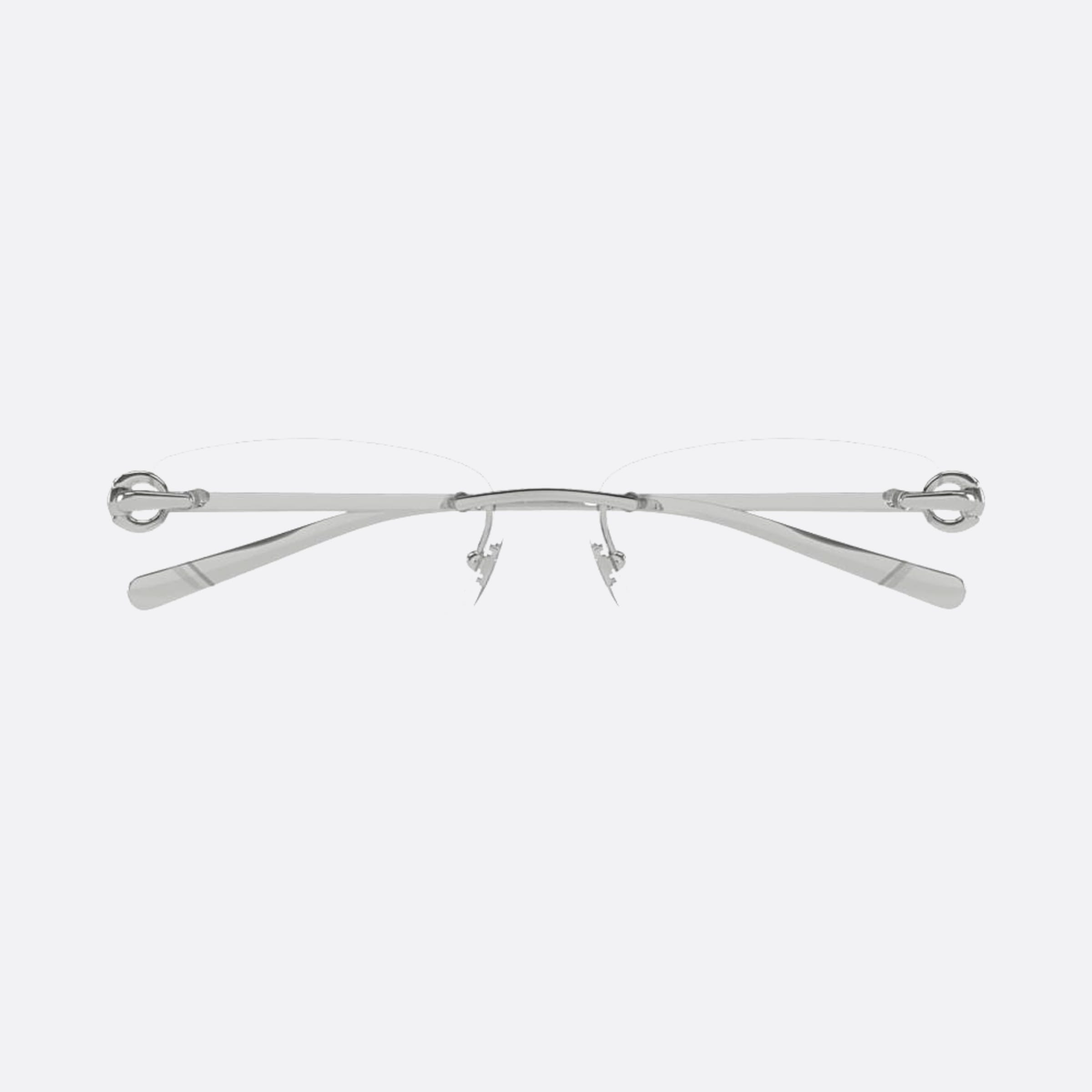 Gucci 54mm Silver Cat Eye Woman Eyeglasses - Main View