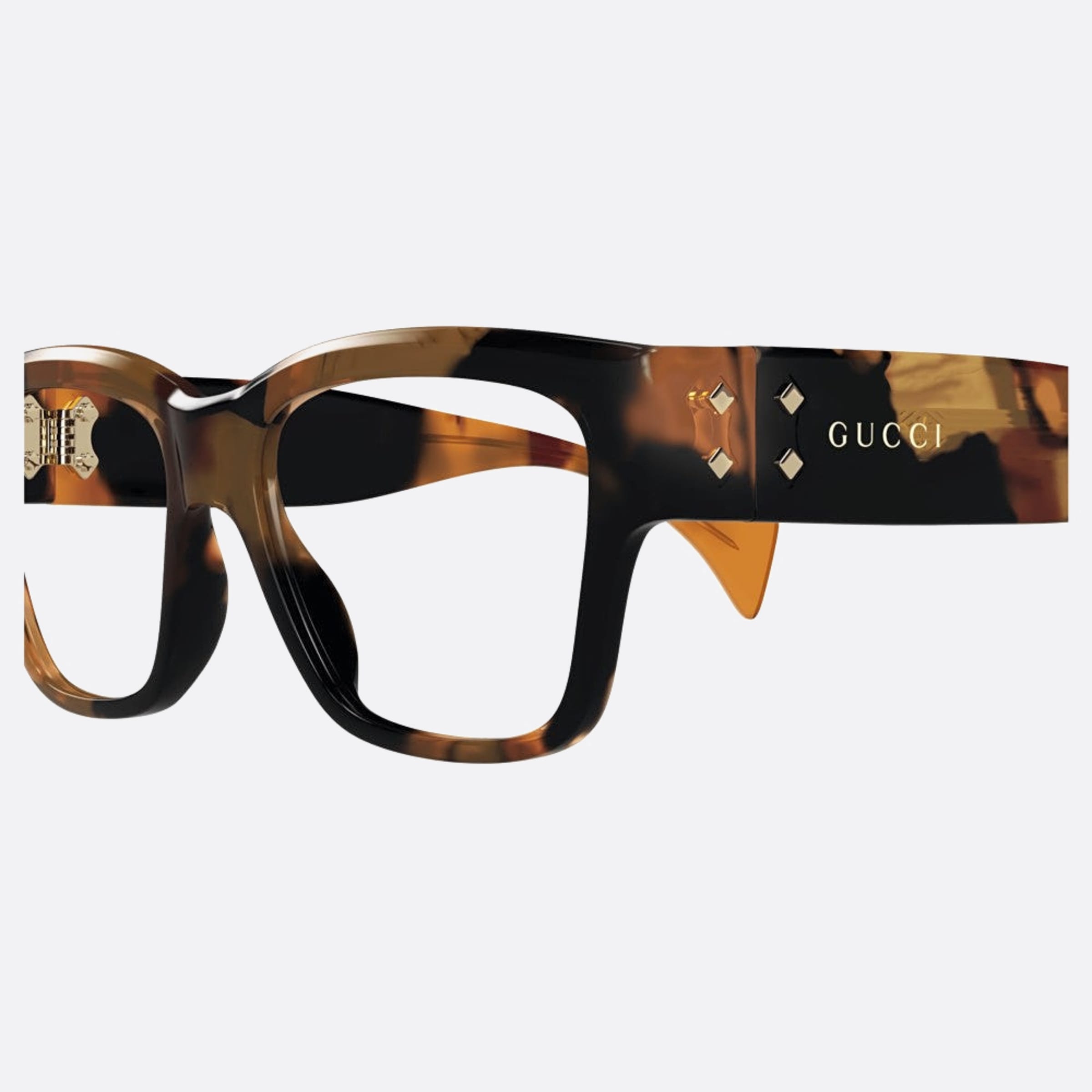 Gucci 54mm Havana Butterfly Woman Eyeglasses - Detail View