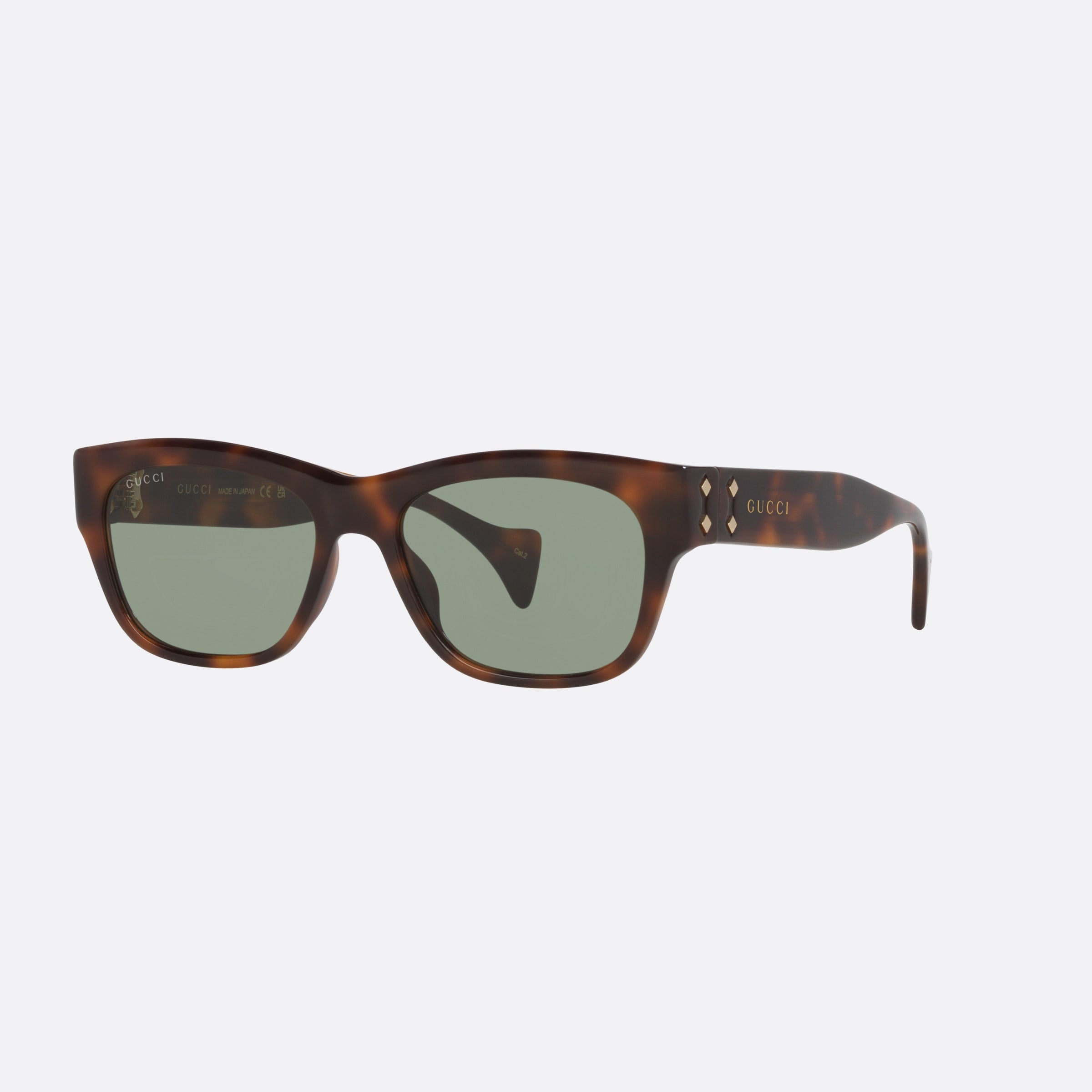 Gucci 55mm Hvgr Tortoise Rectangle Man Sunglasses - Main View