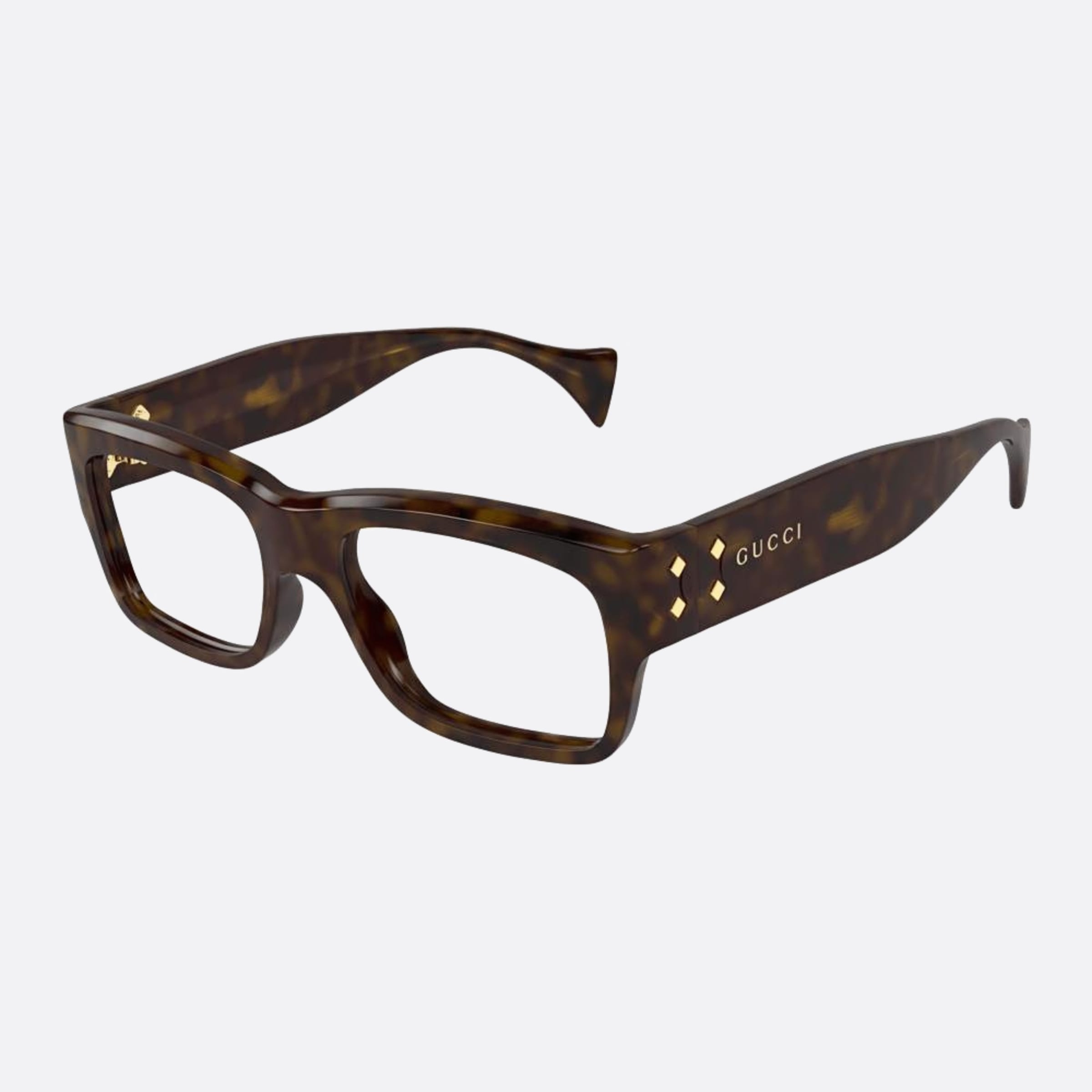 Gucci 56mm Hvn Havana Squared Man Eyeglasses - Side View