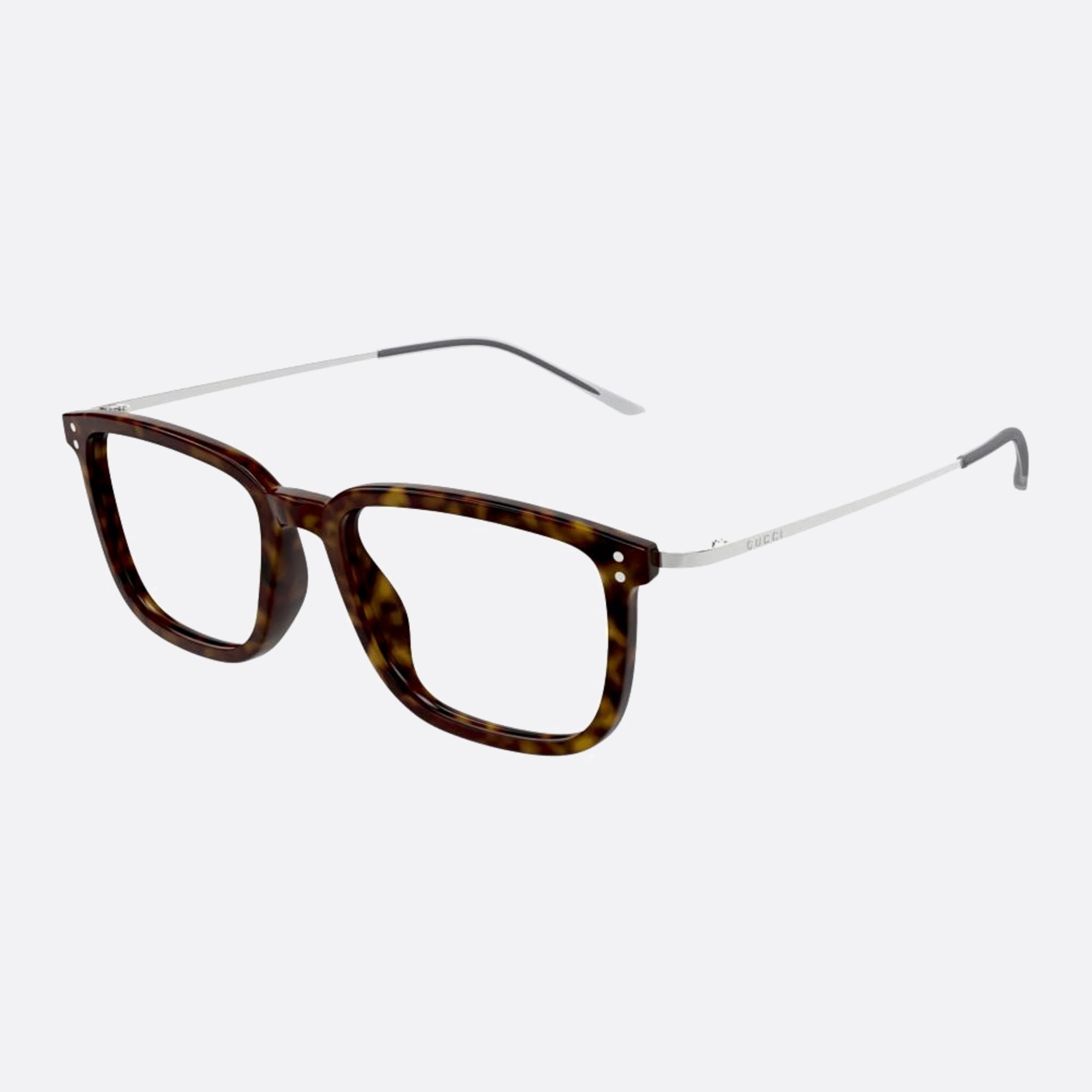 Gucci 53mm Hvnsl Havana Squared Man Eyeglasses - Side View