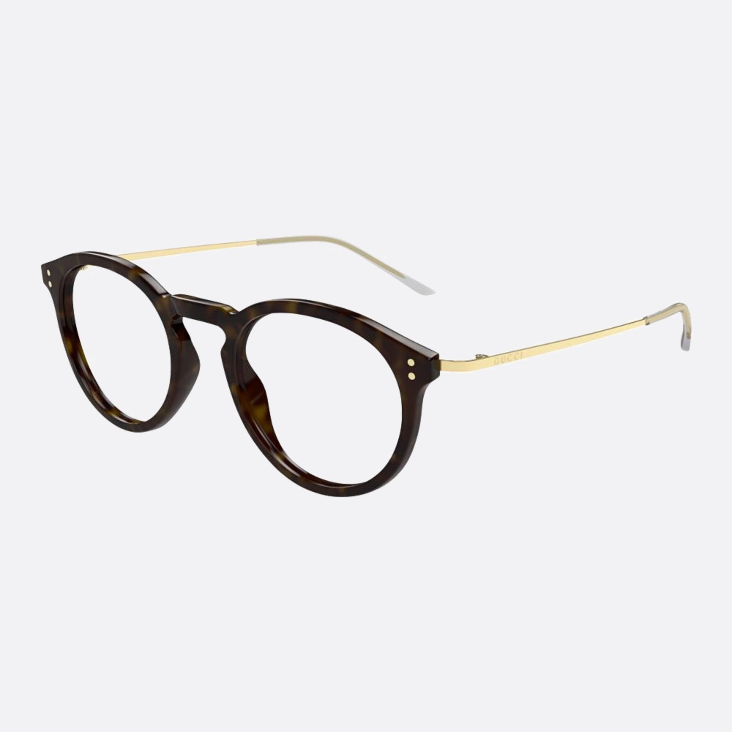 Gucci 48mm Hvn Havana Round Man Eyeglasses - Side View