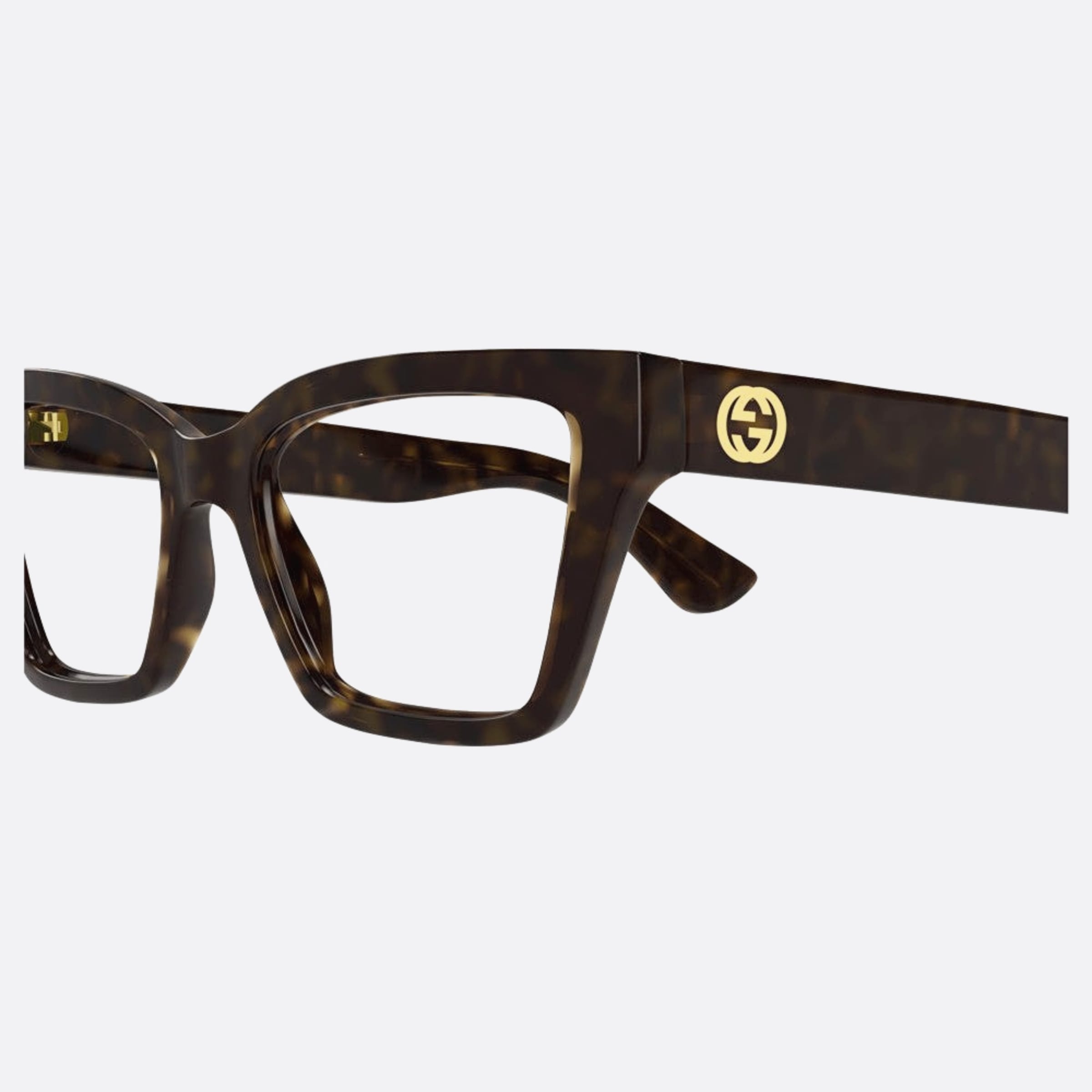Gucci 53mm Havana Butterfly Woman Eyeglasses - Detail View