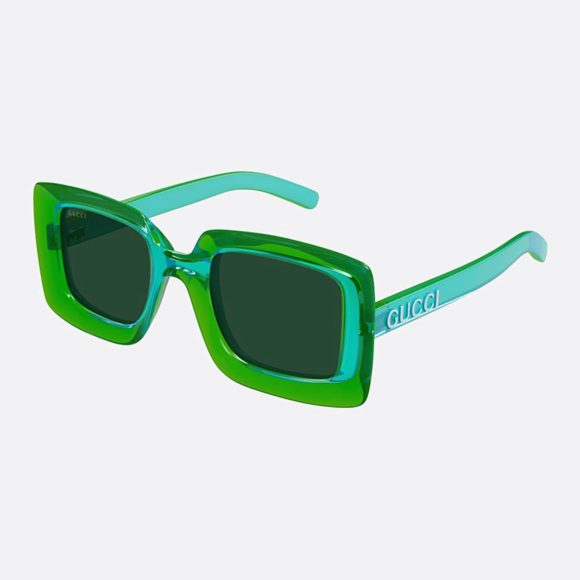 Gucci 51mm Gngn Green Oversize Woman Sunglasses - Side View