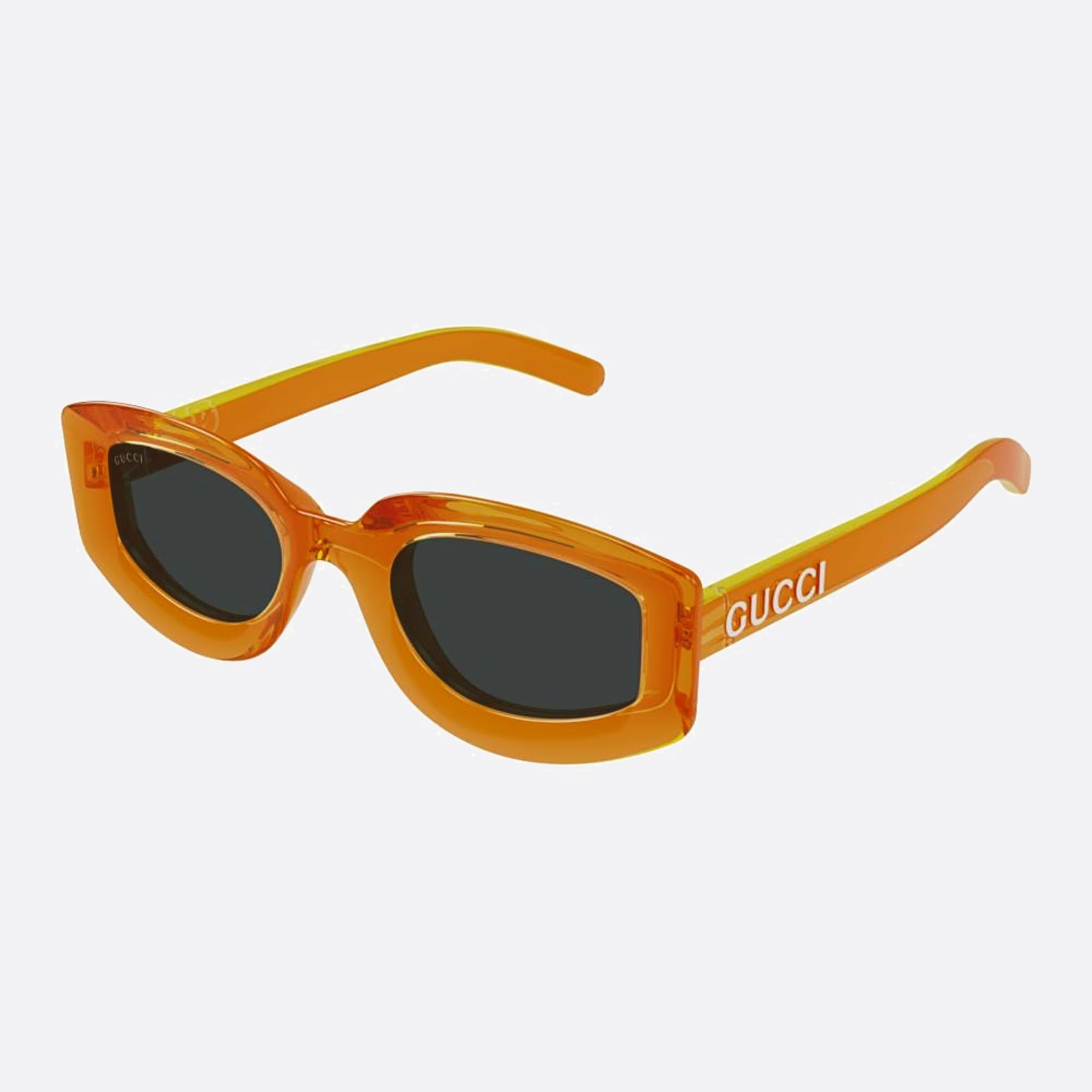 Gucci 51mm Orag Orange Oval Woman Sunglasses - Side View