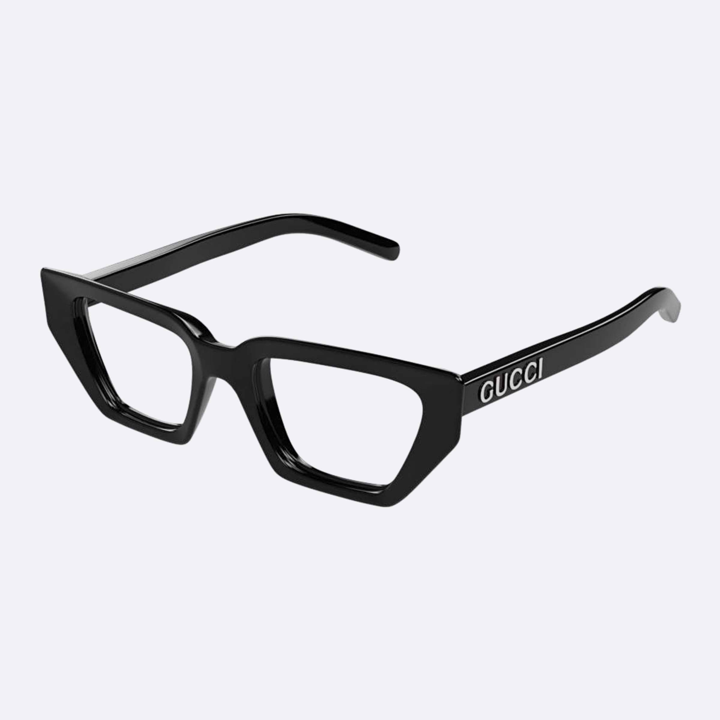 Gucci 51mm Blk Black Cat Eye Woman Eyeglasses - Side View