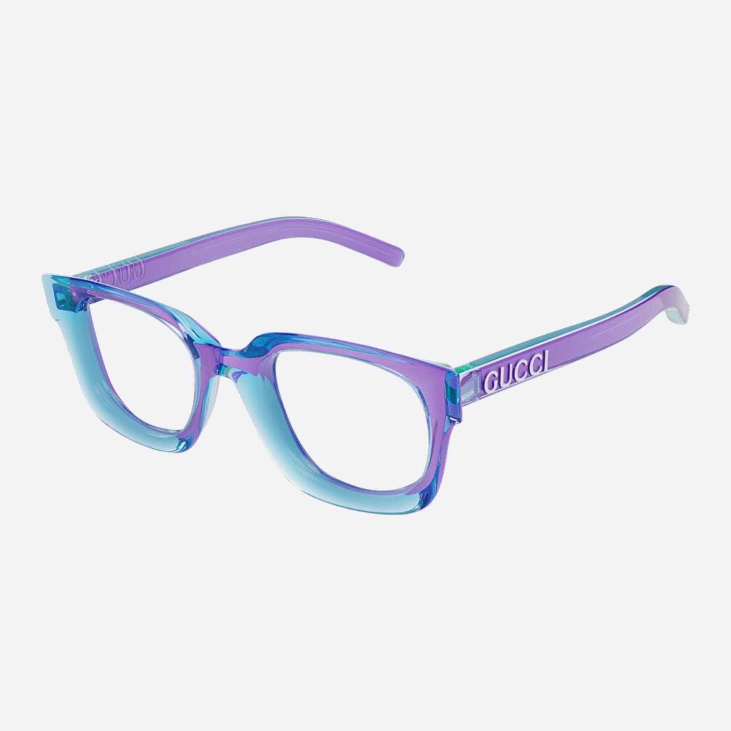 Gucci 50mm Violet Squared Woman Eyeglasses - Side View