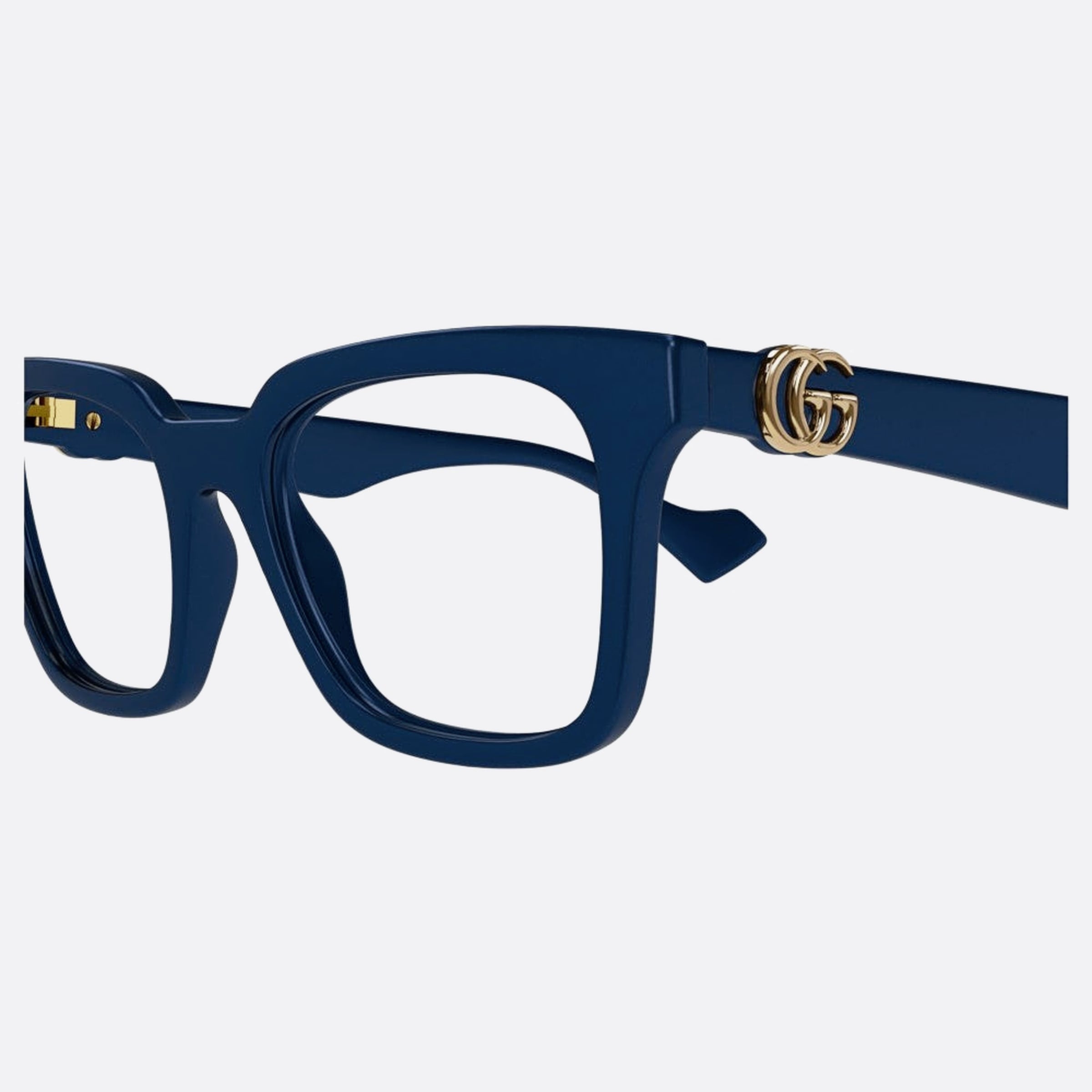Gucci 51mm Blue Squared Woman Eyeglasses - Detail View