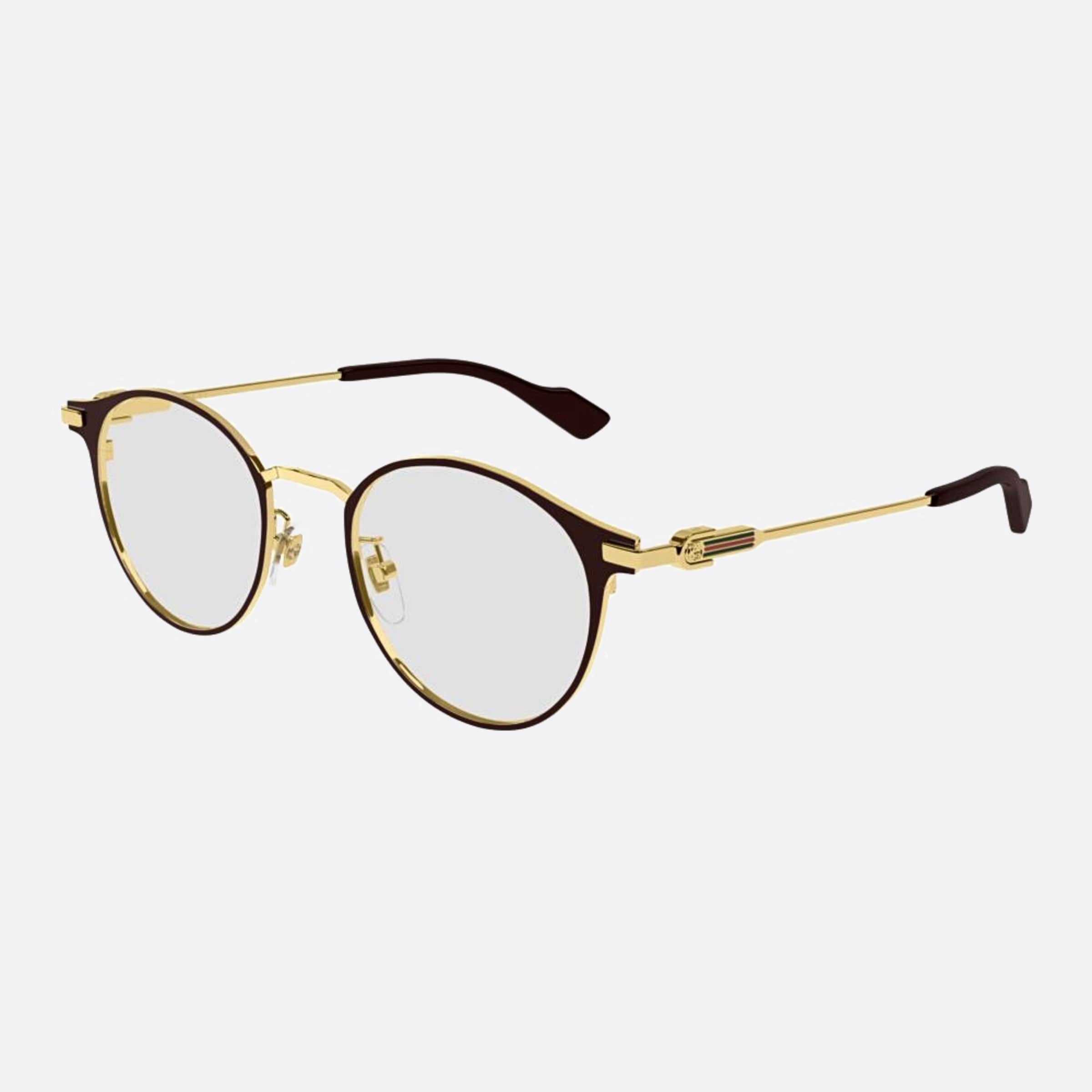 Gucci 50mm Gg1739ok Brown Pantos Unisex Eyeglasses - Side View