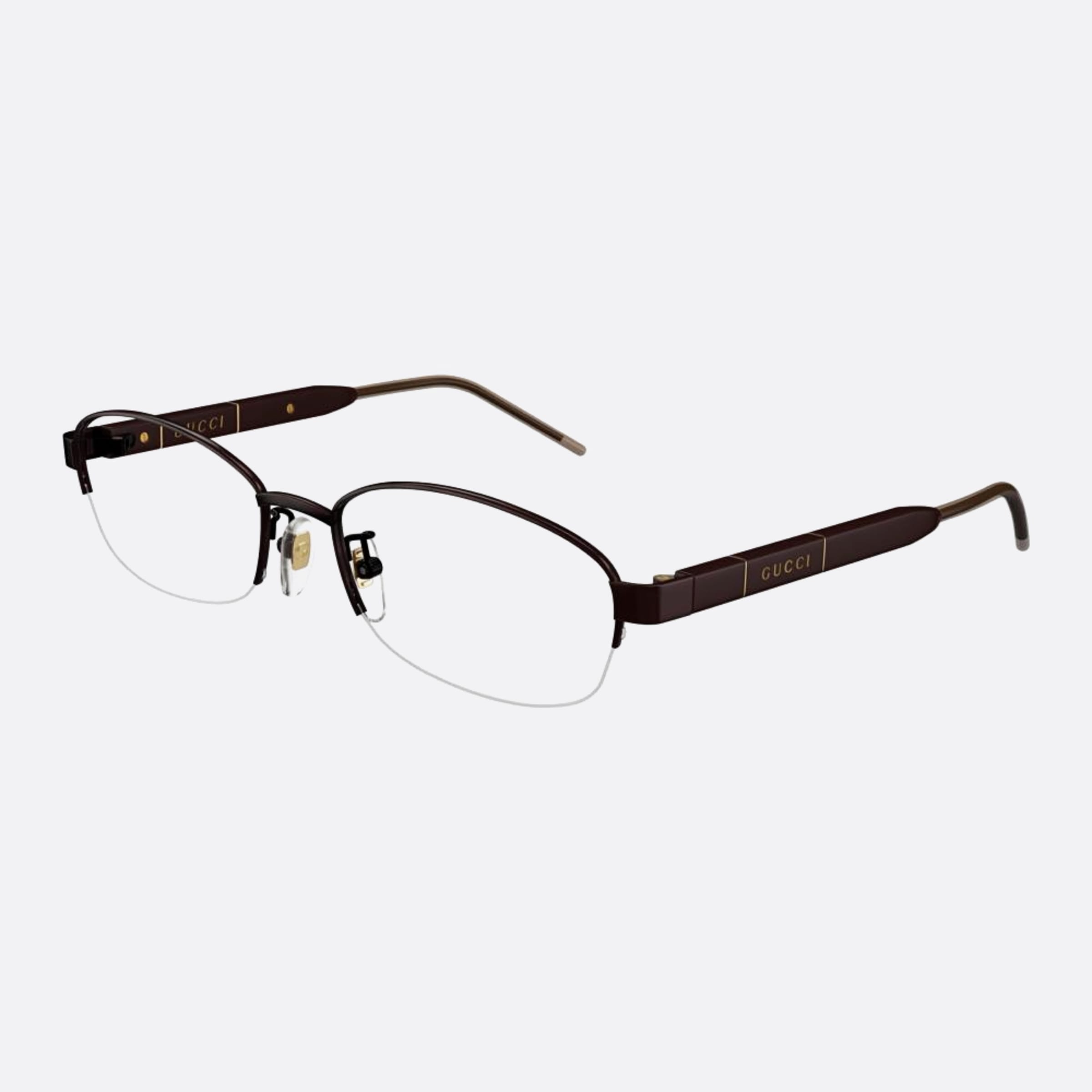 Gucci 53mm Gg1742oj Brown Squared Women Eyeglasses - Side View