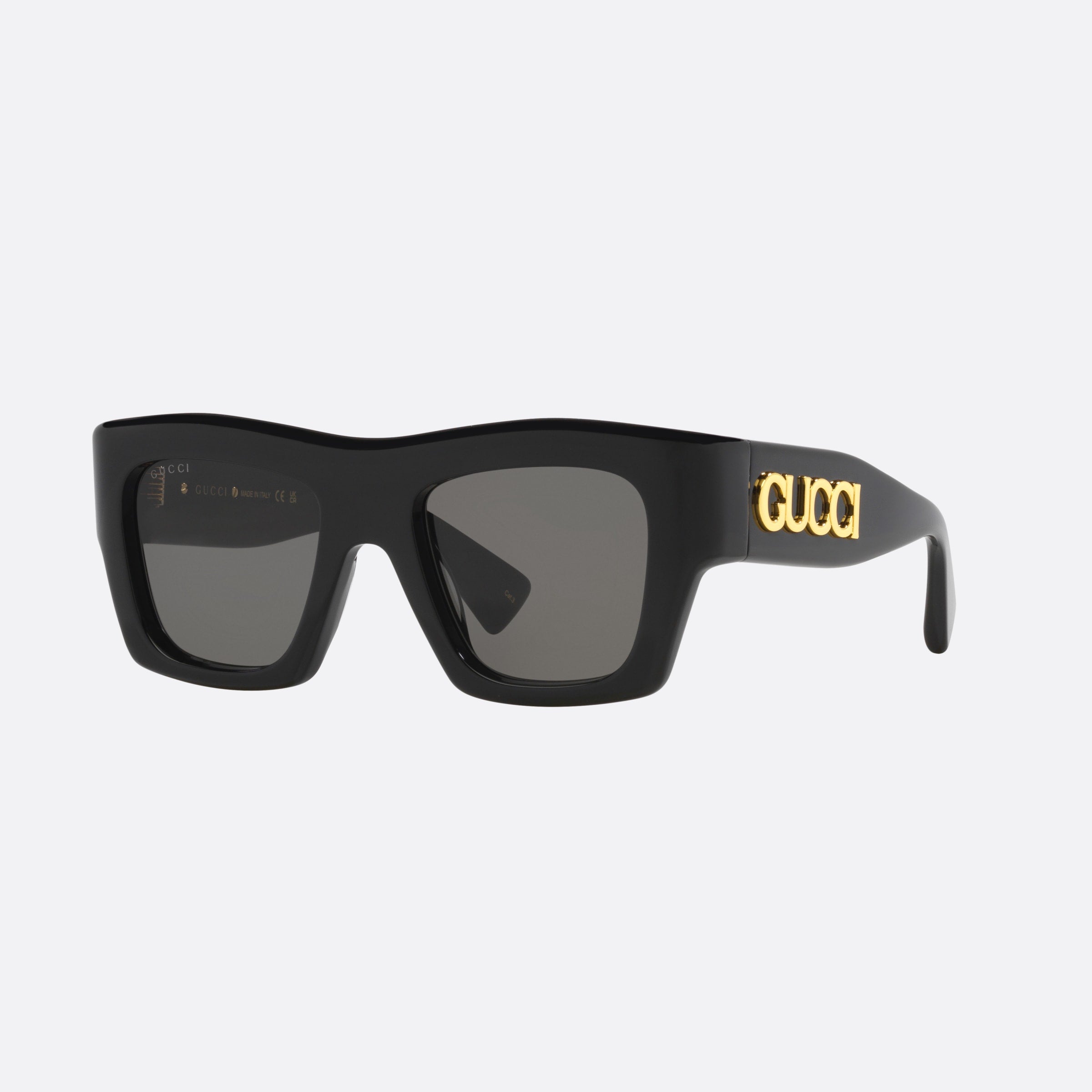 Gucci 52mm Black Rectangle Woman Sunglasses - Main View