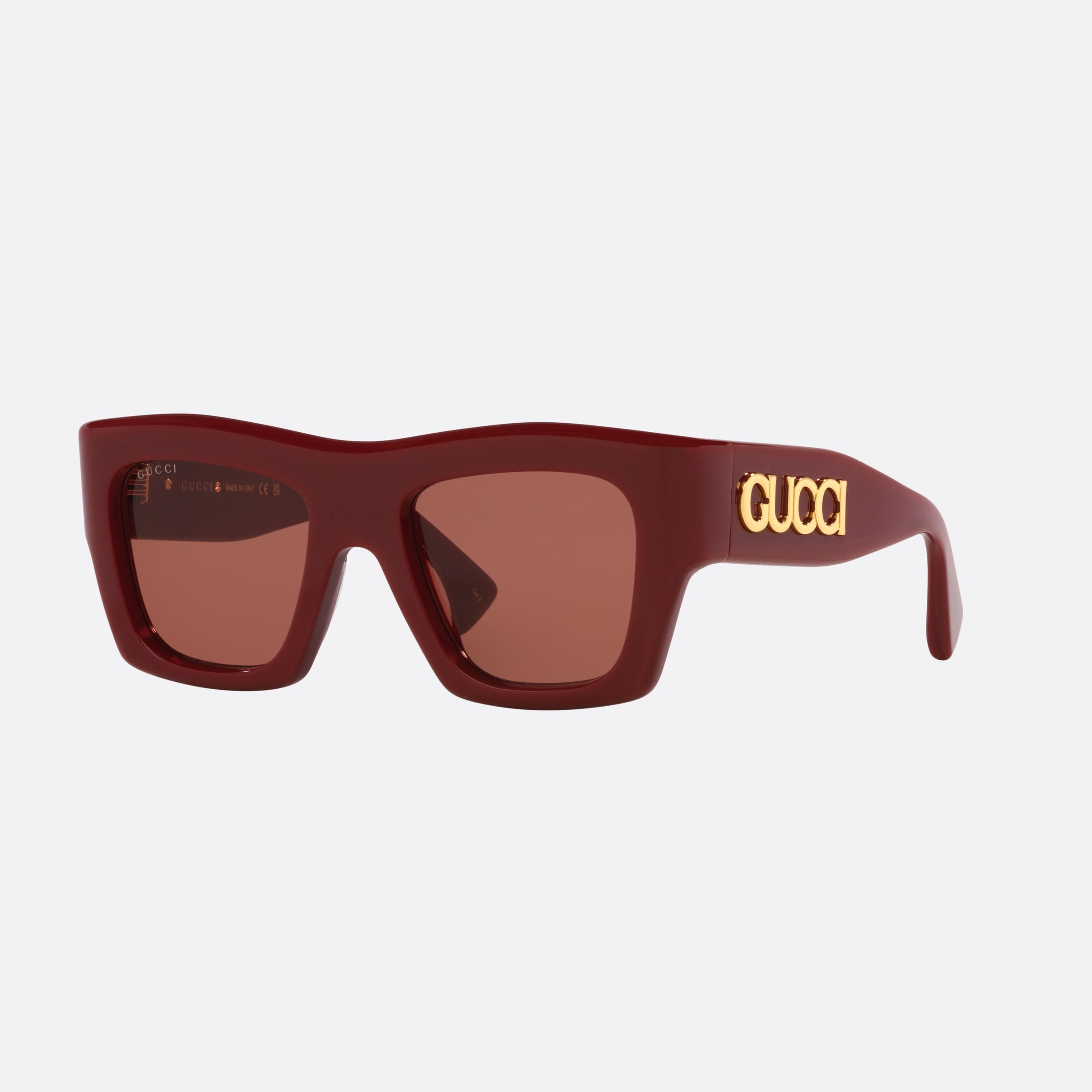 Gucci 52mm Bub Red Rectangle Woman Sunglasses - Main View