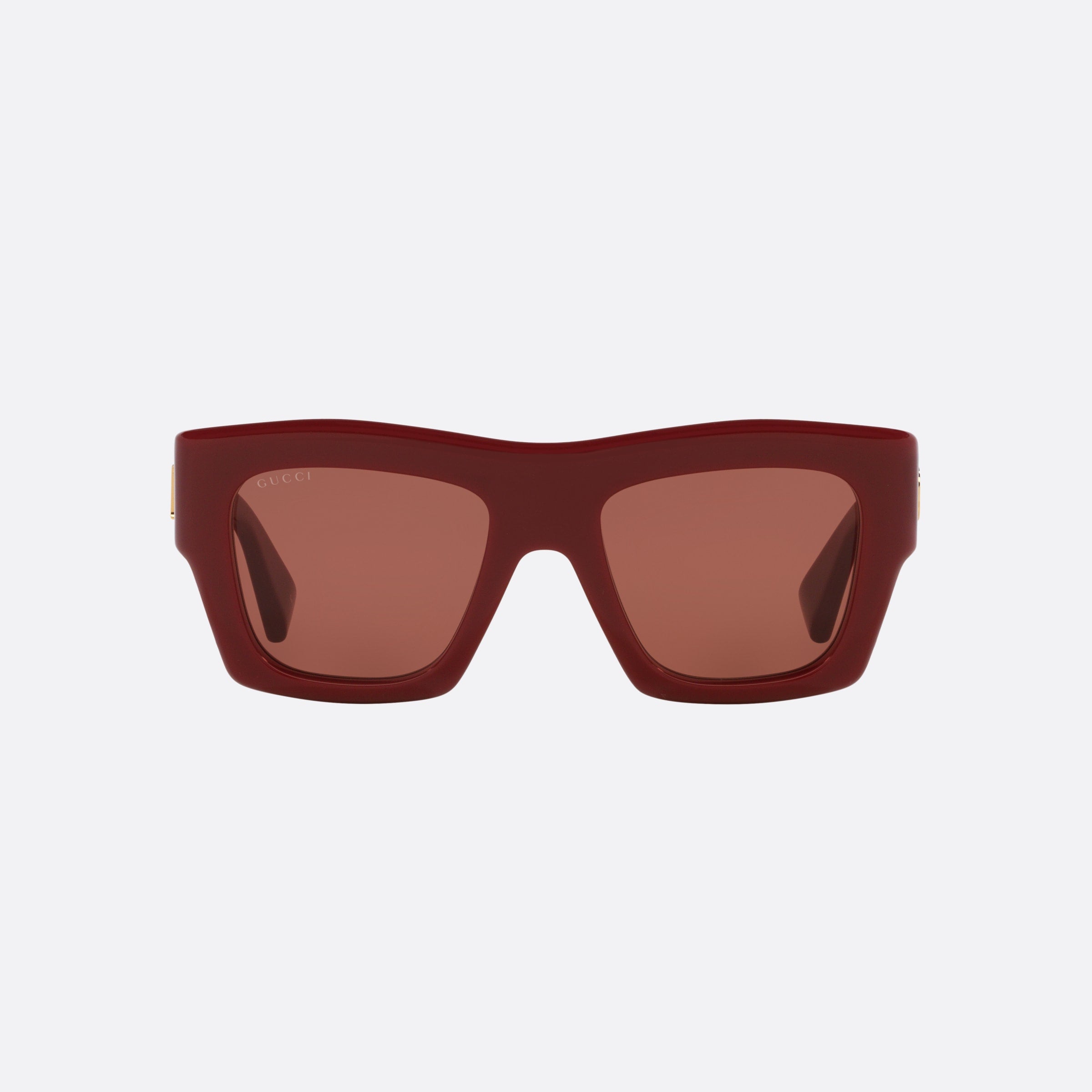 Gucci 52mm Bub Red Rectangle Woman Sunglasses - Side View