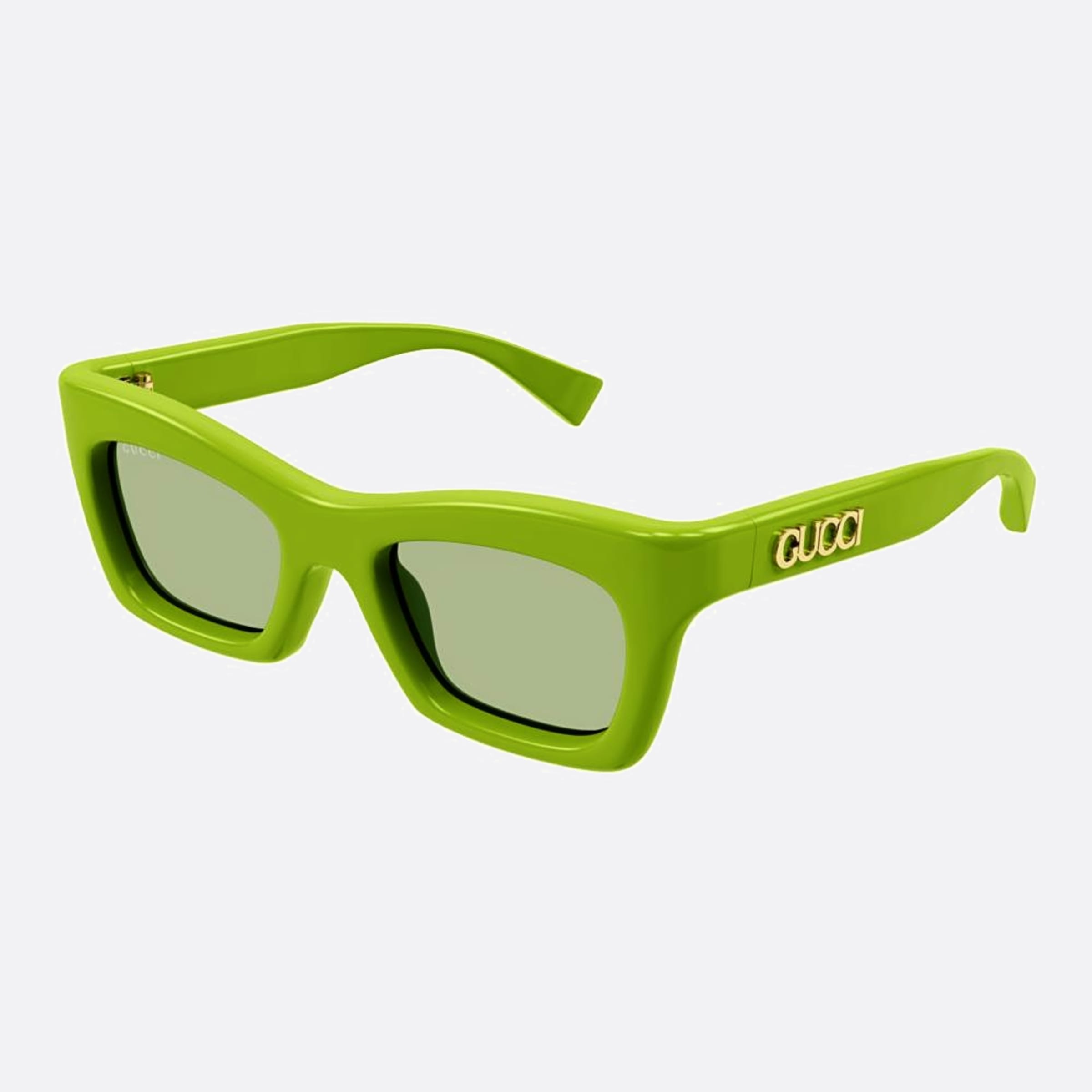 Gucci 50mm Ggr Green Cat Eye Woman Sunglasses - Side View