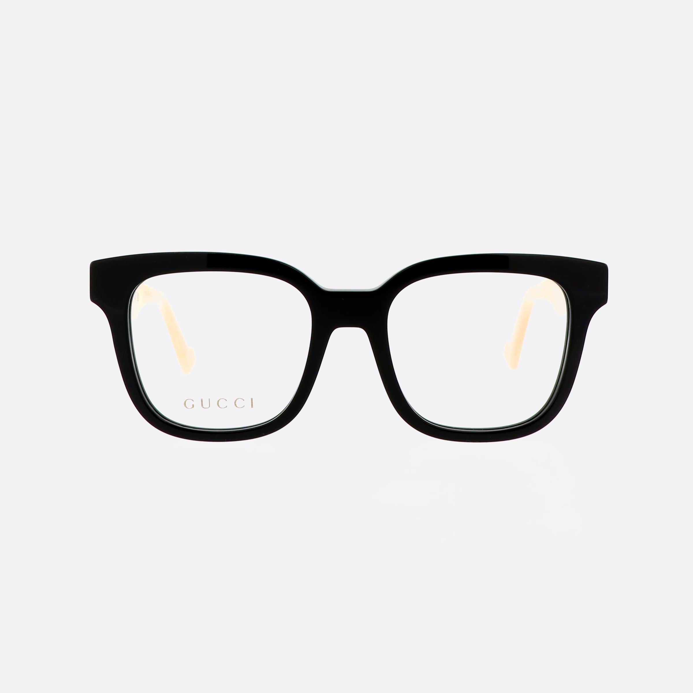 Gucci 49mm Gucci Logo Black Geometric Woman Eyeglasses - Side View