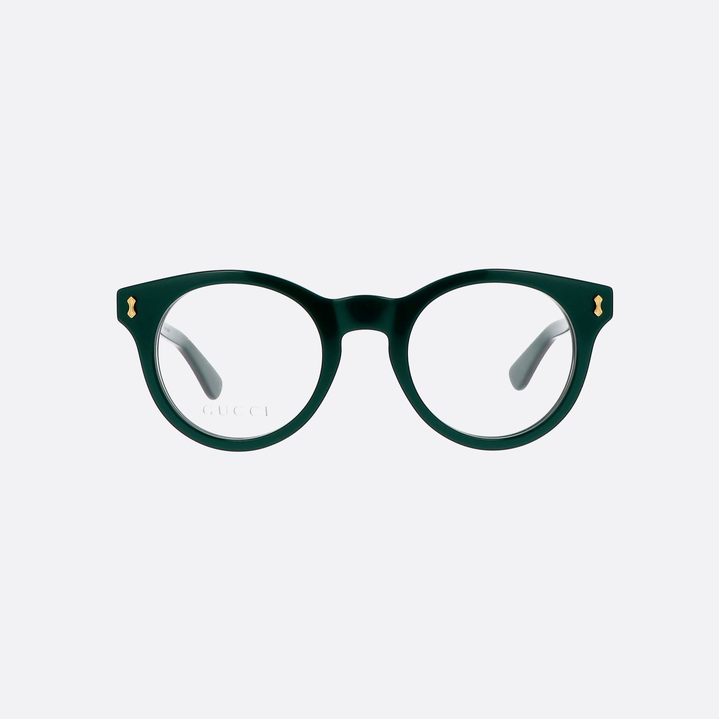 Gucci 48mm Gucci Logo Gg12660 Deb Green Round Man Eyeglasses - Side View
